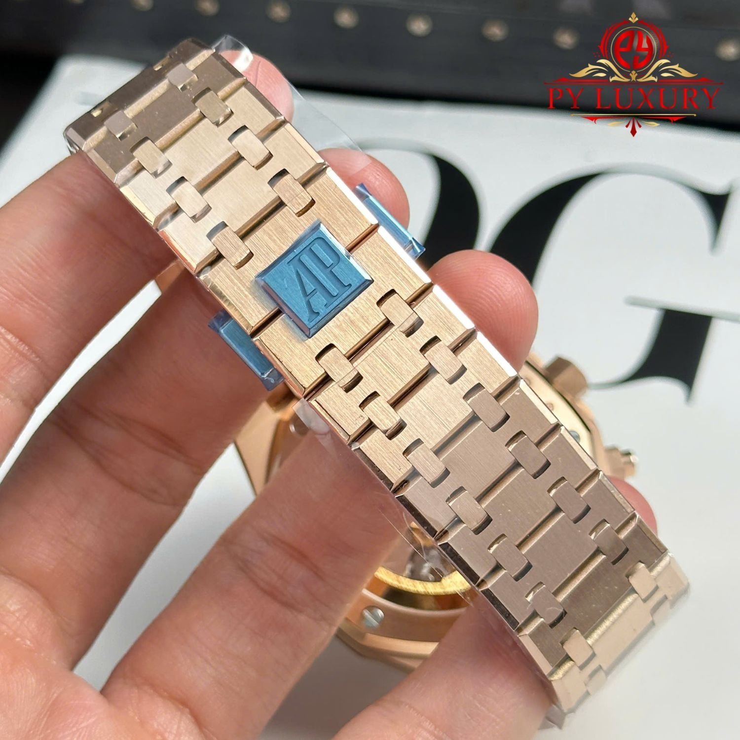 Audemars Piguet Royal Oak 26240OR Chronograph Rose Gold Black Dial 1:1 Best Replica 41mm - 图片 12
