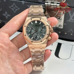 Audemars Piguet Royal Oak 26240OR Chronograph Rose Gold Green Dial 1:1 Best Replica 41mm