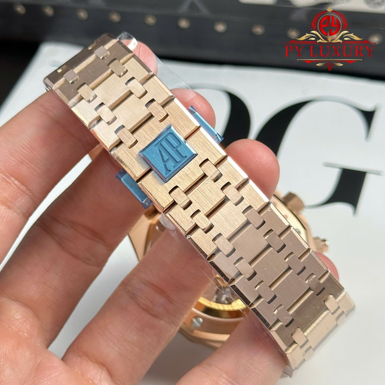 Audemars Piguet Royal Oak 26240OR Chronograph Rose Gold Green Dial 1:1 Best Replica 41mm - 图片 12