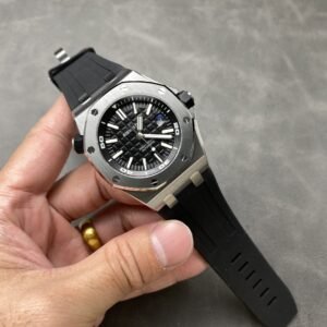Audemars Piguet Royal Oak Offshore Diver 15710ST Black Dial Rubber Strap 1:1 Best Replica APSF 42mm