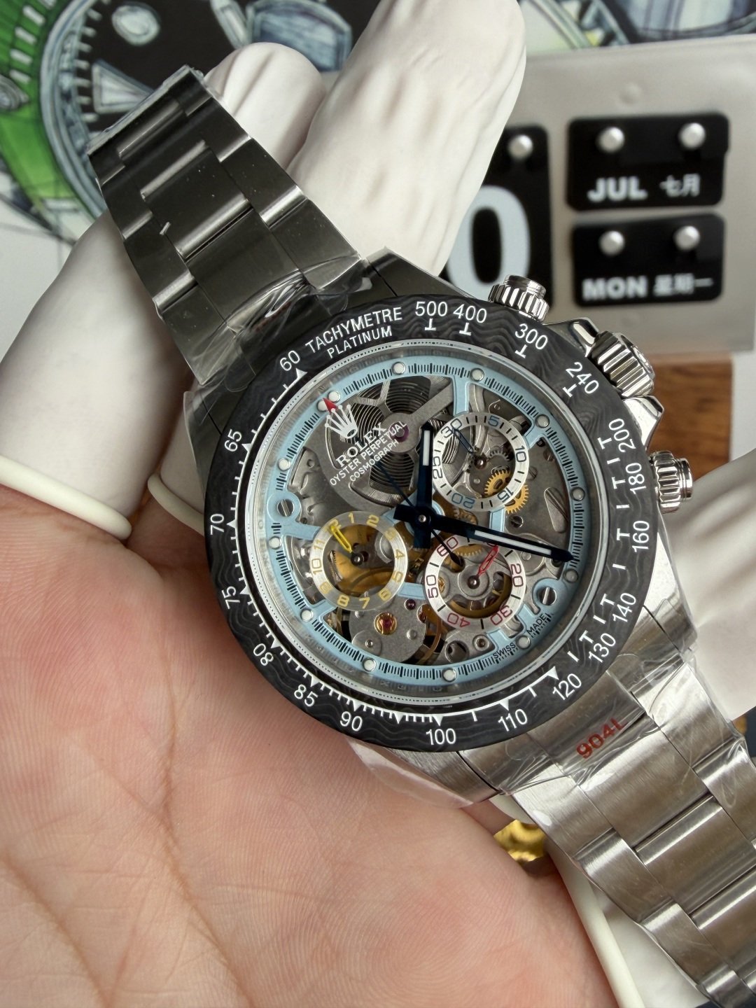 Rolex Daytona Artisans de Genève Montoya Skeleton Dial Carbon Bezel Best Replica Sonic Factory 40mm - 图片 3