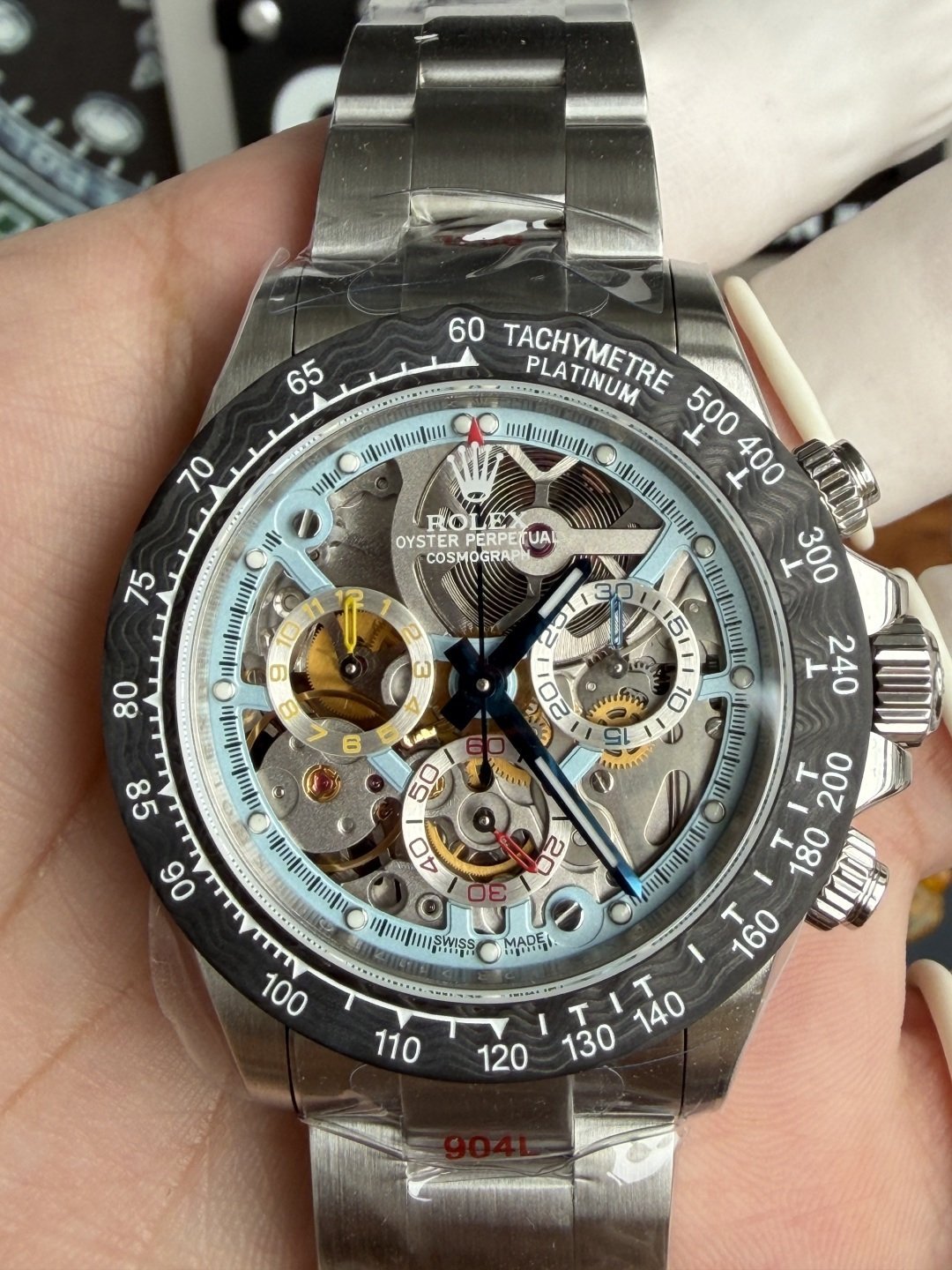 Rolex Daytona Artisans de Genève Montoya Skeleton Dial Carbon Bezel Best Replica Sonic Factory 40mm - 图片 7