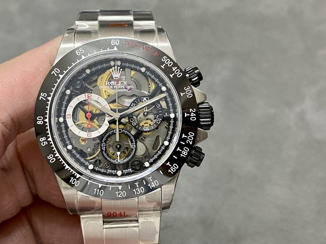 Rolex Daytona Artisans de Genève Skeleton Dial Black Ceramic Bezel Best Replica Sonic Factory 40mm - 图片 4