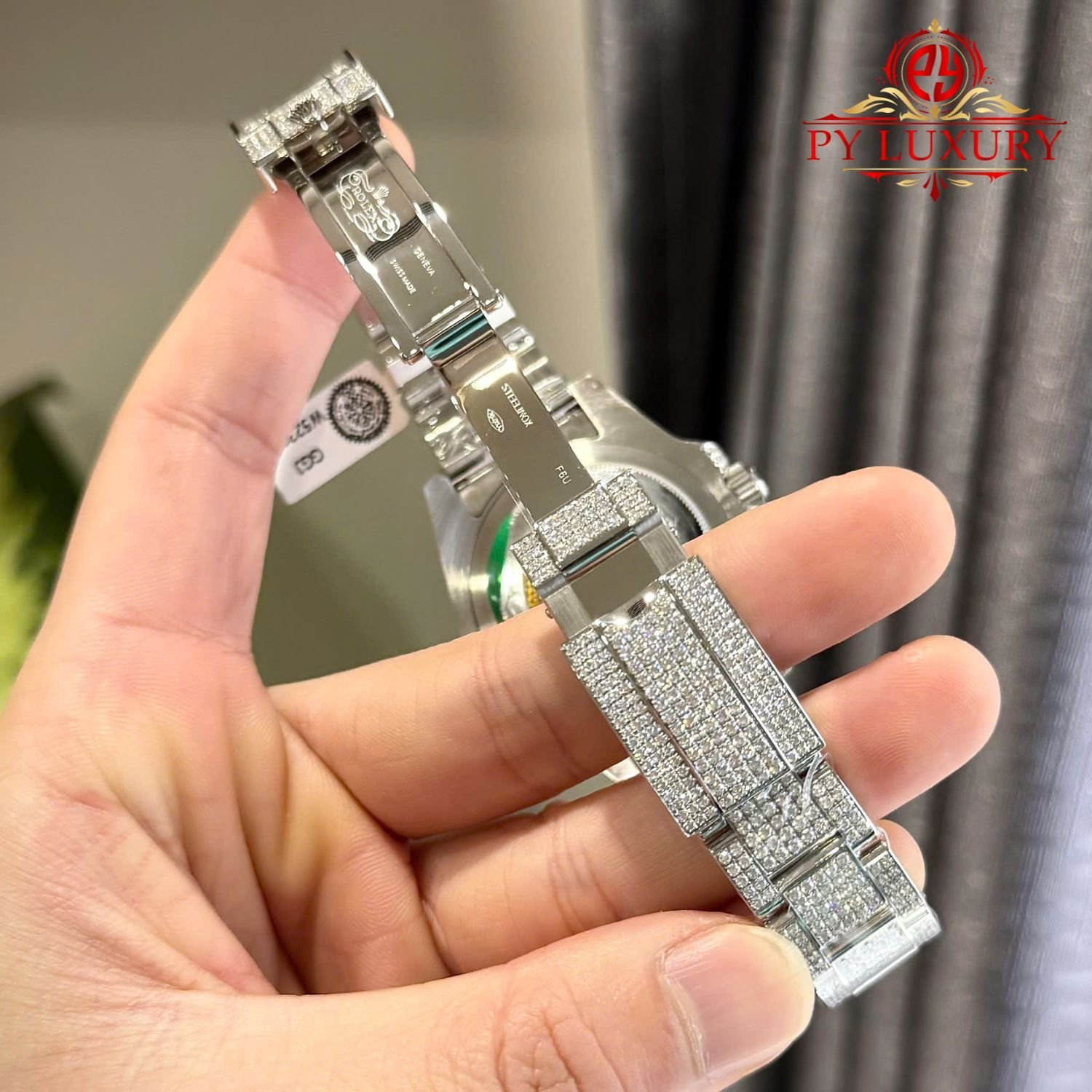 Rolex GMT-Master II Iced Out Moisssanite Baguette Sapphire & Moissanite Bezel 1:1 Best Replica 40mm - 图片 6