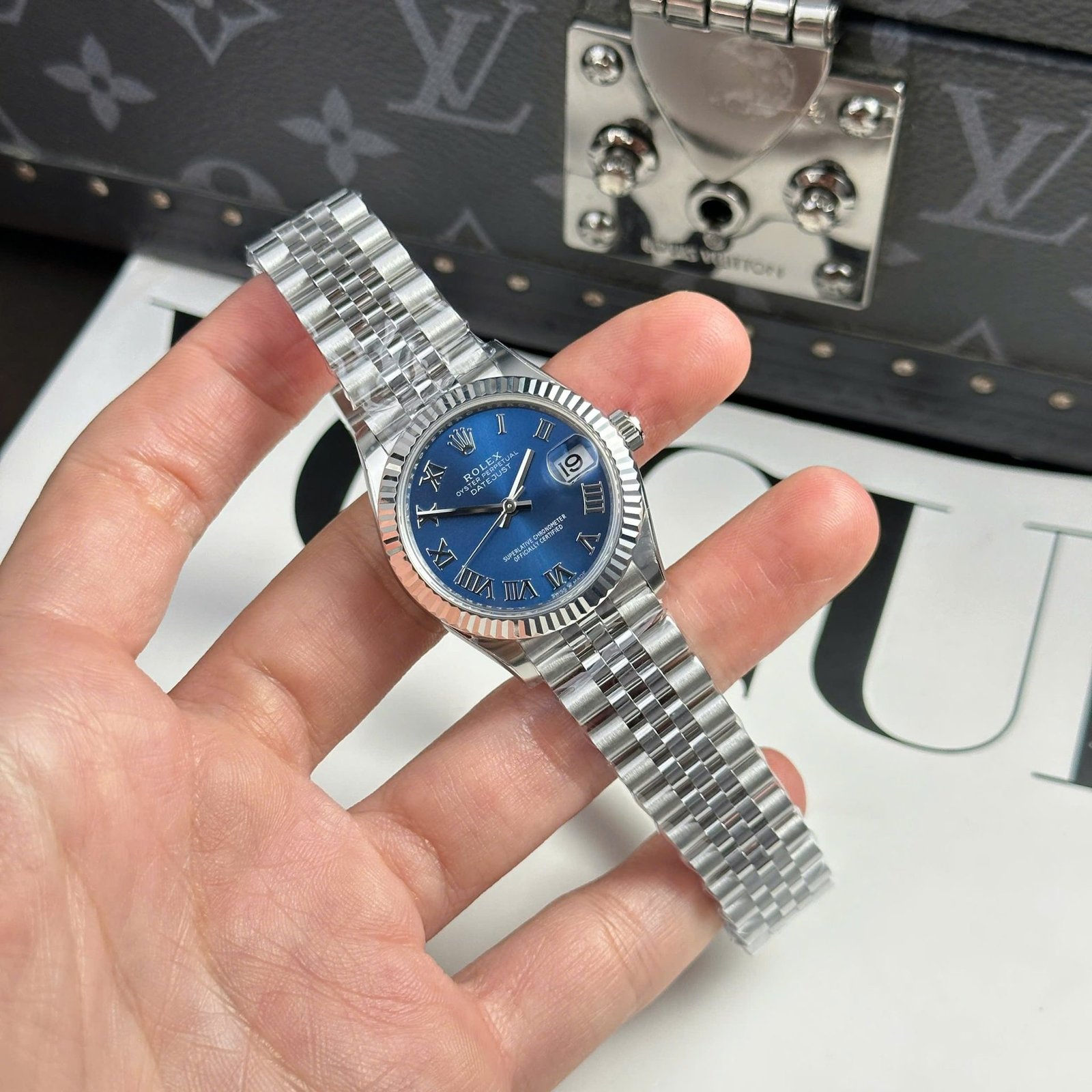 Rolex Datejust 278274 Blue Roman Dial Fluted Bezel Jubilee Bracelet Best Replica THB 31mm - 图片 2