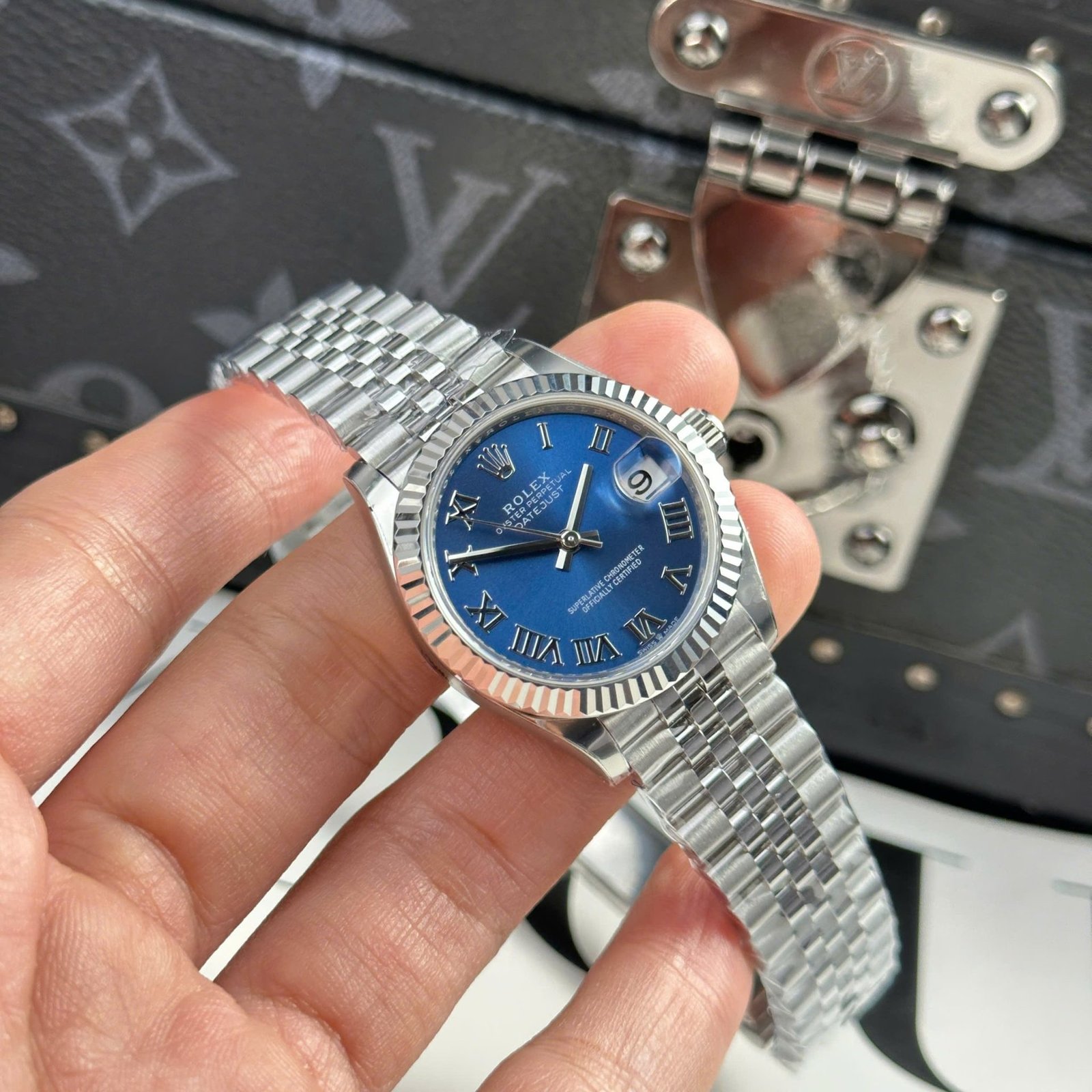 Rolex Datejust 278274 Blue Roman Dial Fluted Bezel Jubilee Bracelet Best Replica THB 31mm - 图片 4
