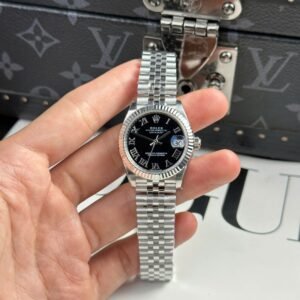 Rolex Datejust 278274-0002 Black Roman Dial Fluted Bezel Jubilee Bracelet Best Replica THB 31mm