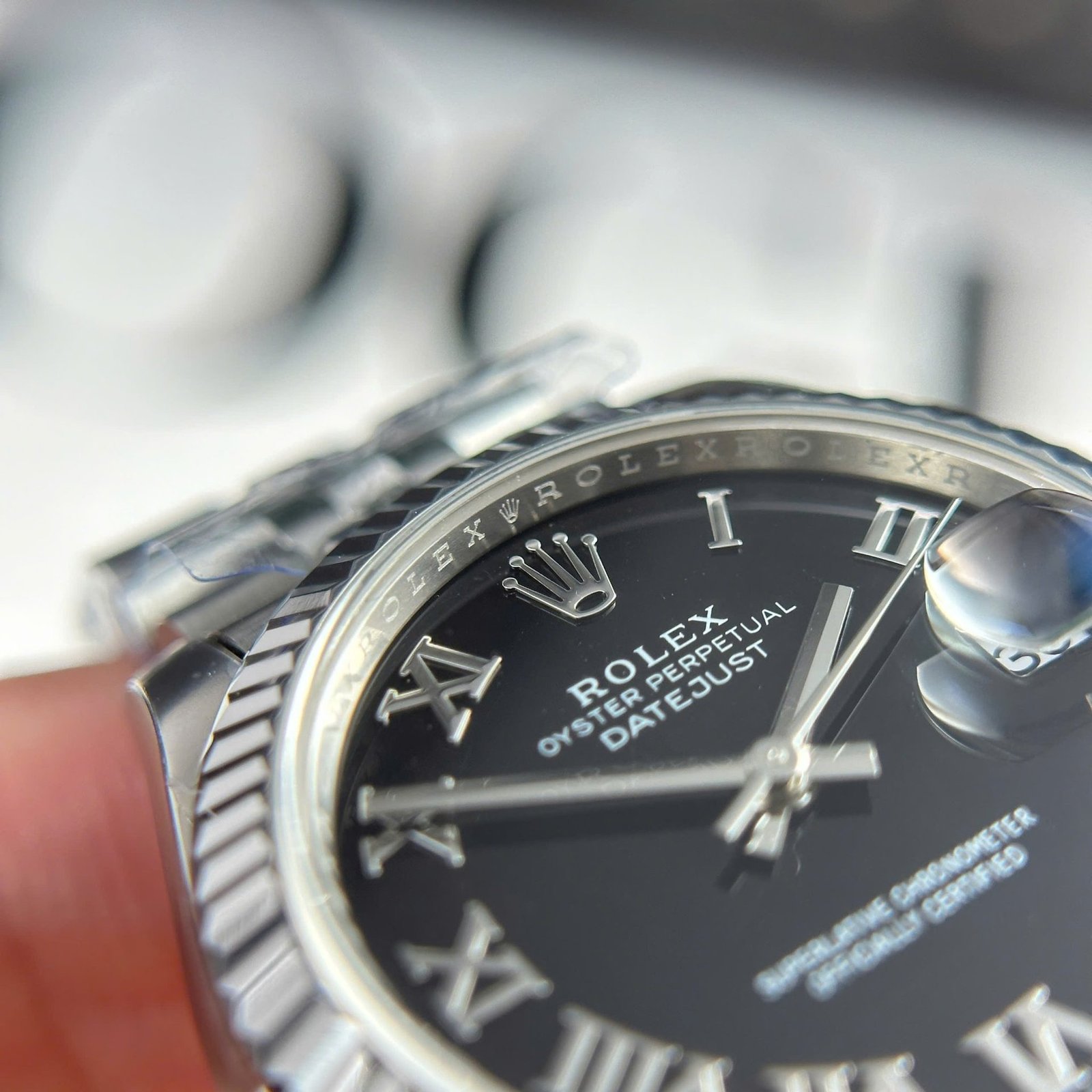 Rolex Datejust 278274-0002 Black Roman Dial Fluted Bezel Jubilee Bracelet Best Replica THB 31mm - 图片 6