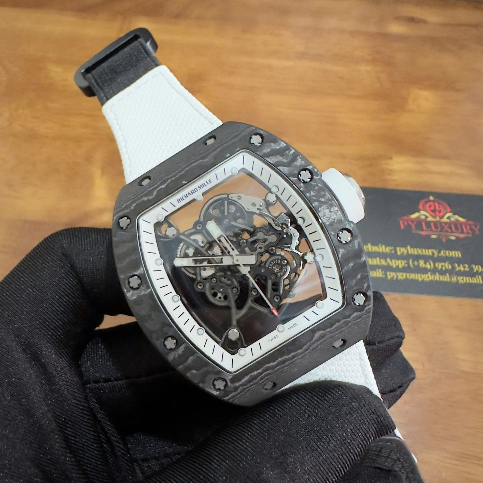 Richard Mille RM055 Bubba Watson Americas Edition Custom Made Exquisite NTPT Carbon Fiber 1:1 Vaucher Movement Exclusive Quality - 图片 2