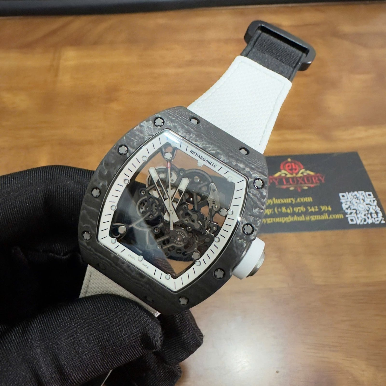 Richard Mille RM055 Bubba Watson Americas Edition Custom Made Exquisite NTPT Carbon Fiber 1:1 Vaucher Movement Exclusive Quality - 图片 3