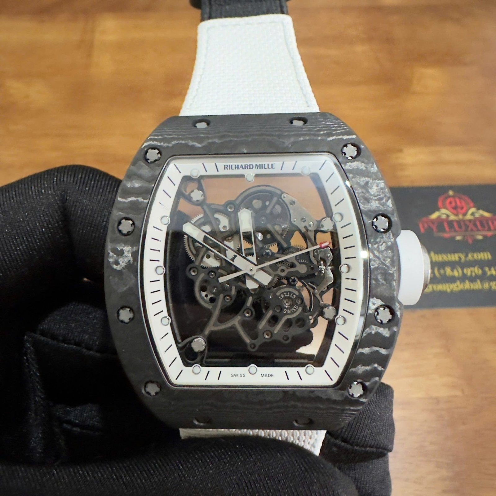 Richard Mille RM055 Bubba Watson Americas Edition Custom Made Exquisite NTPT Carbon Fiber 1:1 Vaucher Movement Exclusive Quality - 图片 4