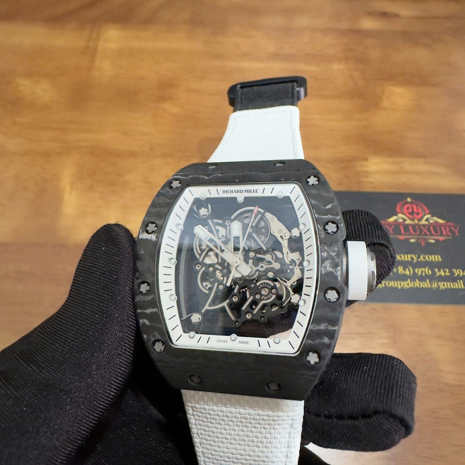 Richard Mille RM055 Bubba Watson Americas Edition Custom Made Exquisite NTPT Carbon Fiber 1:1 Vaucher Movement Exclusive Quality - 图片 5