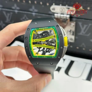 Richard Mille RM61-01 Yohan Blake ‘Green’ Black Ceramic Rubber Strap 1:1 Best Replica ZF 42.7mm x 50.23mm