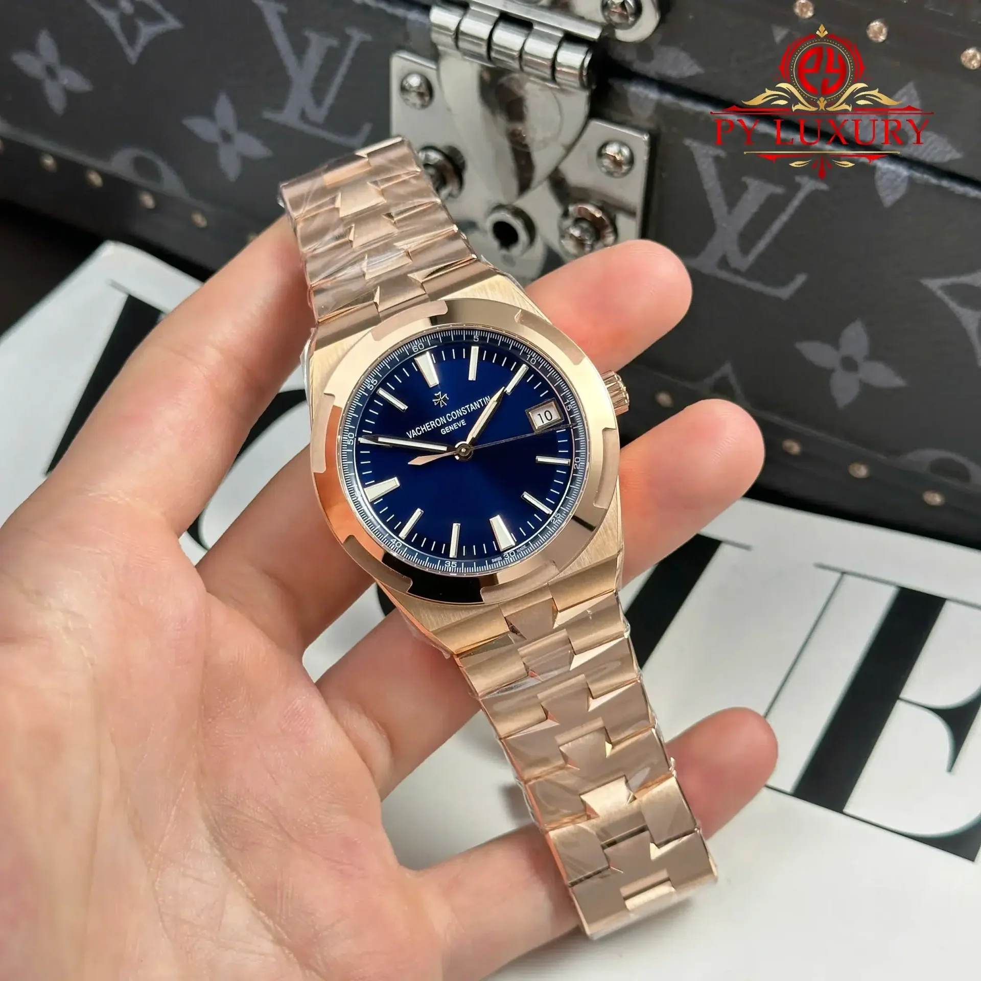 Vacheron Constantin Overseas 4500V Rose Gold Blue Dial 1:1 Best Replica 41mm - 图片 2