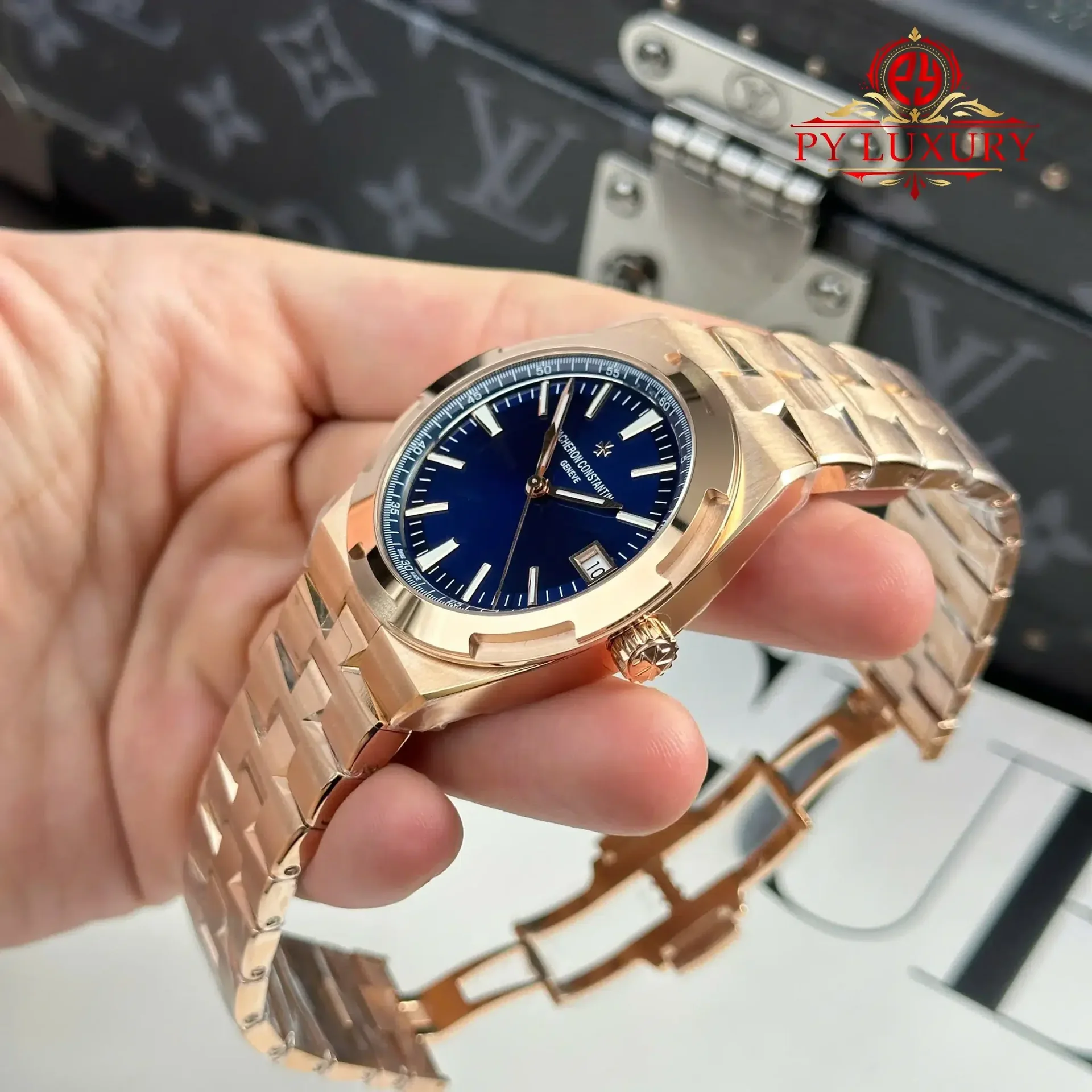 Vacheron Constantin Overseas 4500V Rose Gold Blue Dial 1:1 Best Replica 41mm - 图片 4