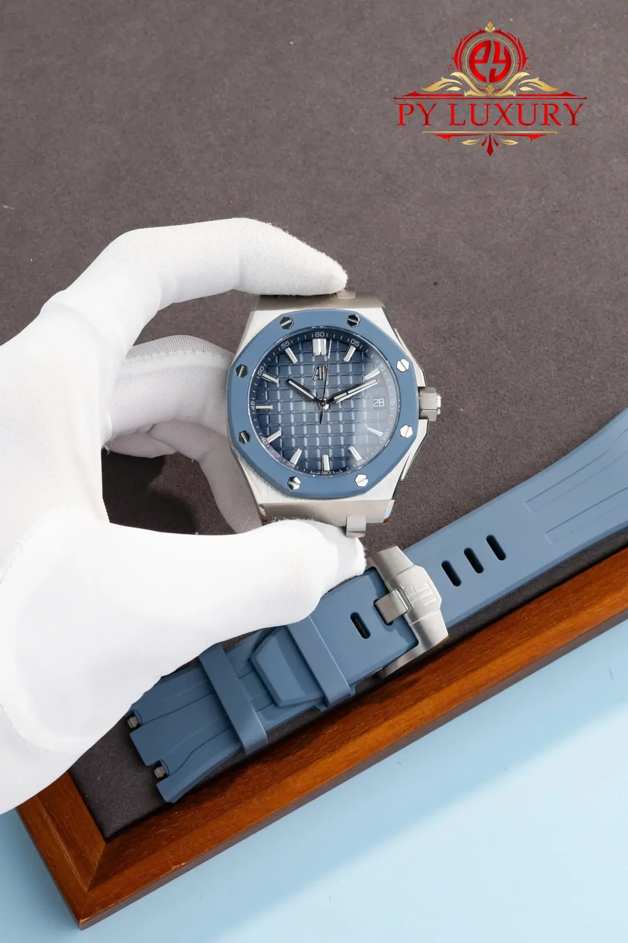 Audemars Piguet Royal Oak Offshore 15605SK Smoked Blue Dial Rubber Strap 1:1 Best Replica 43mm - 图片 2