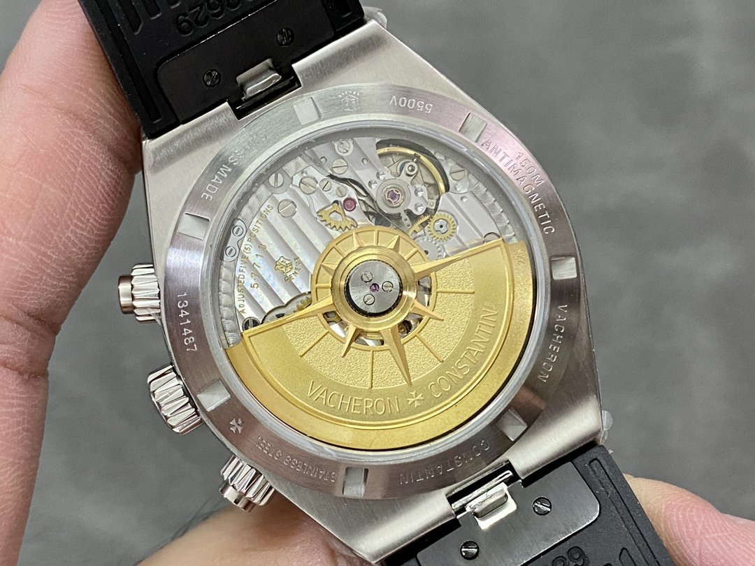 Vacheron Constantin Overseas Chronograph 5500V Panda Dial Black Rubber Strap Replica 42.5mm - 图片 7