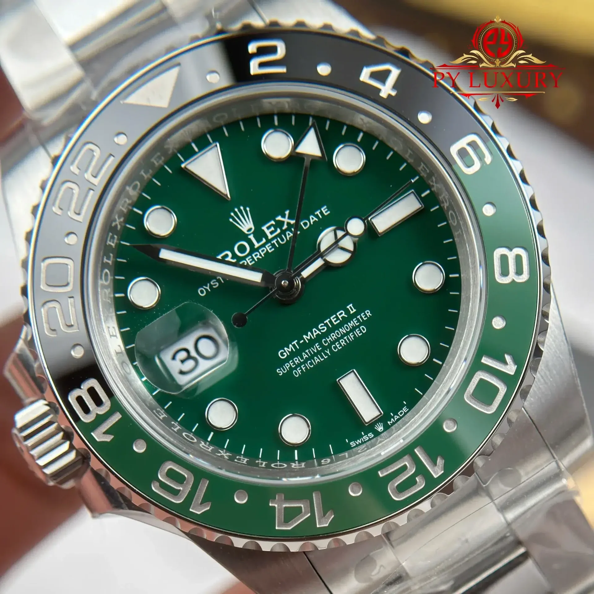Rolex GMT-Master II 126729VTNR-0001 Green Ceramic Dial Oyster Bracelet 1:1 Replica VSF 40mm - 图片 4