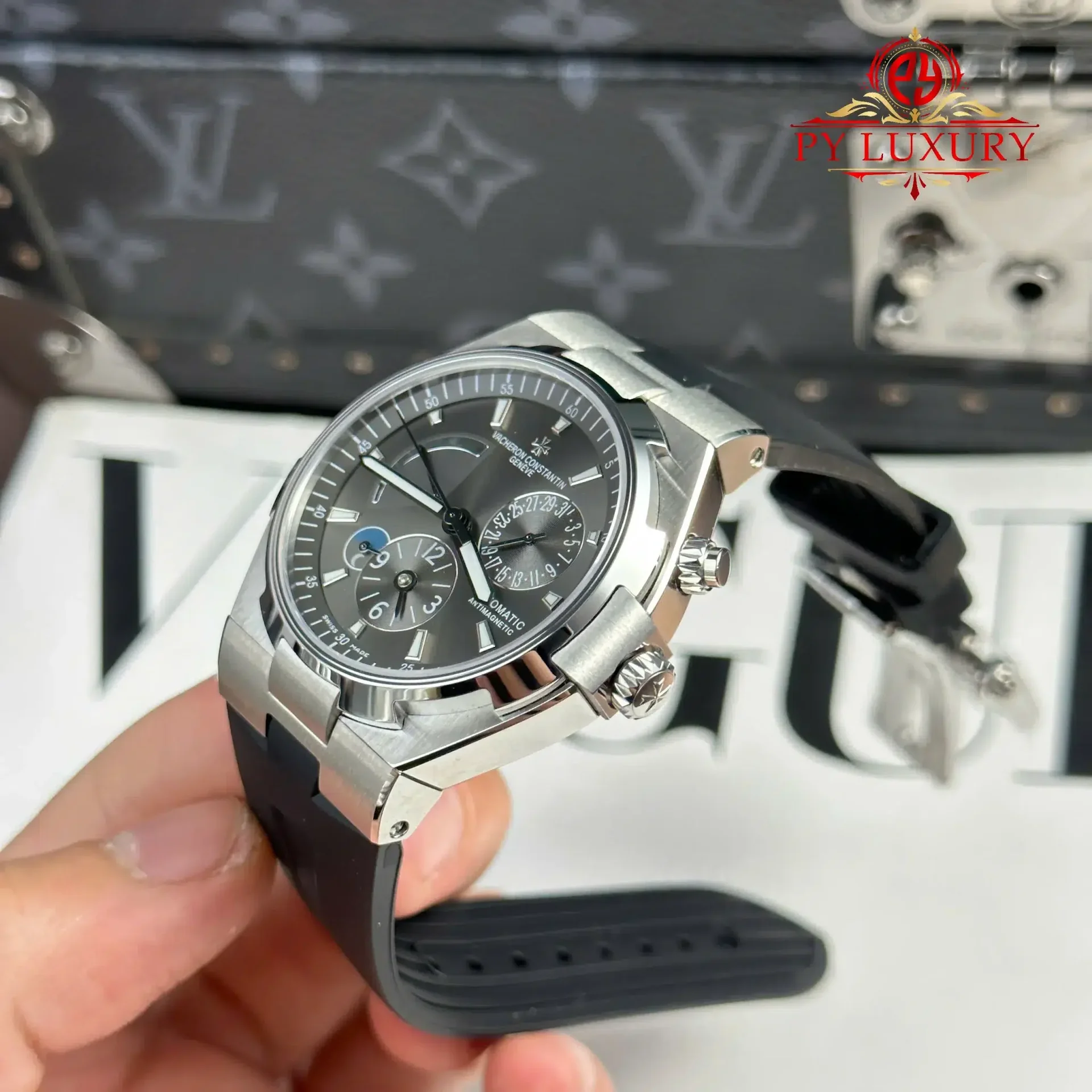 Vacheron Constantin Overseas Dual Time 47450/000W-9511 Grey Dial Rubber Strap Best Edition 42mm - 图片 3