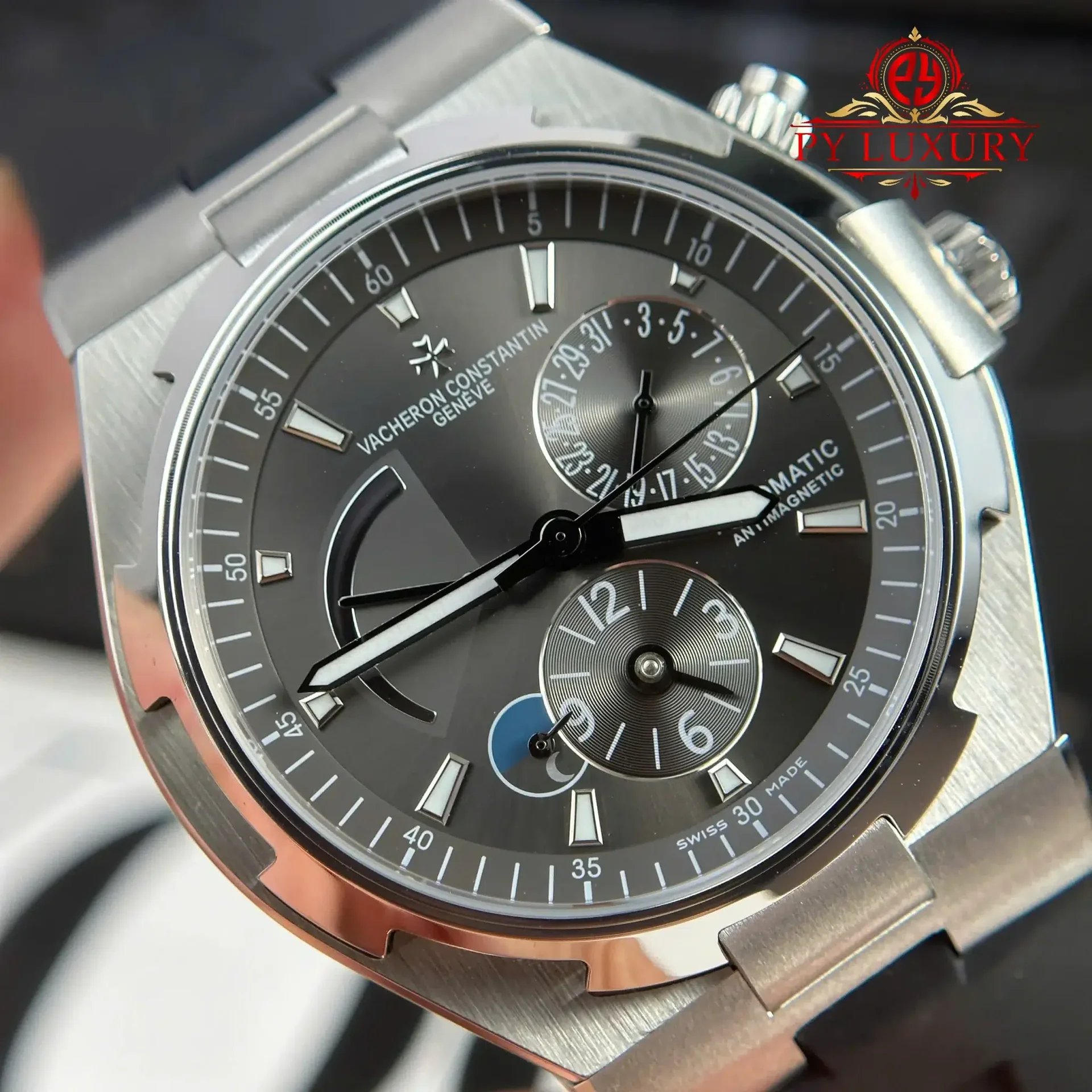 Vacheron Constantin Overseas Dual Time 47450/000W-9511 Grey Dial Rubber Strap Best Edition 42mm - 图片 5