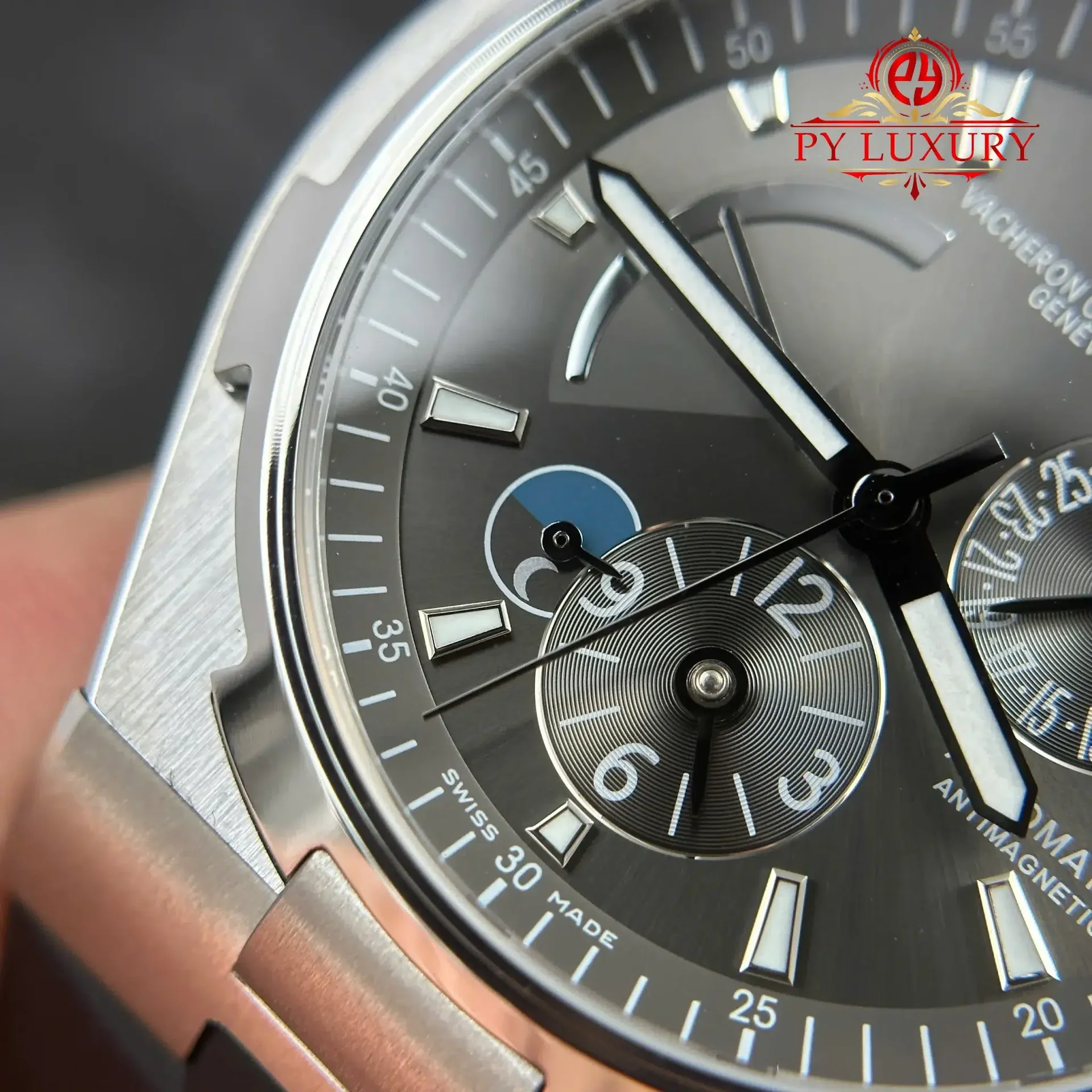 Vacheron Constantin Overseas Dual Time 47450/000W-9511 Grey Dial Rubber Strap Best Edition 42mm - 图片 6