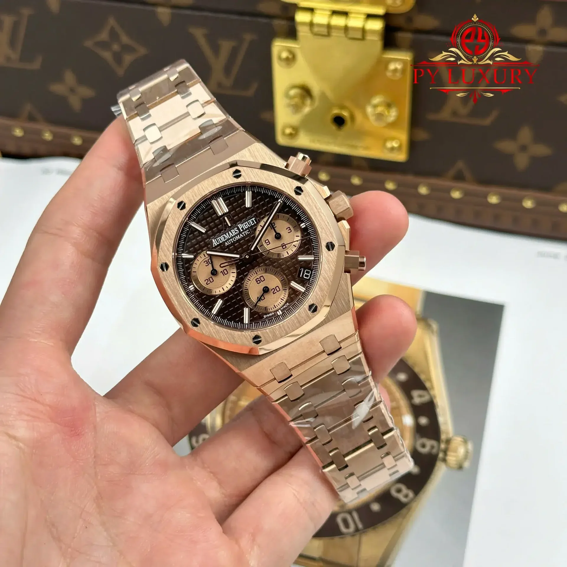 Audemars Piguet Royal Oak Chronograph 26239OR Rose Gold Brown Dial 1:1 Best Replica APSF 41mm - 图片 2