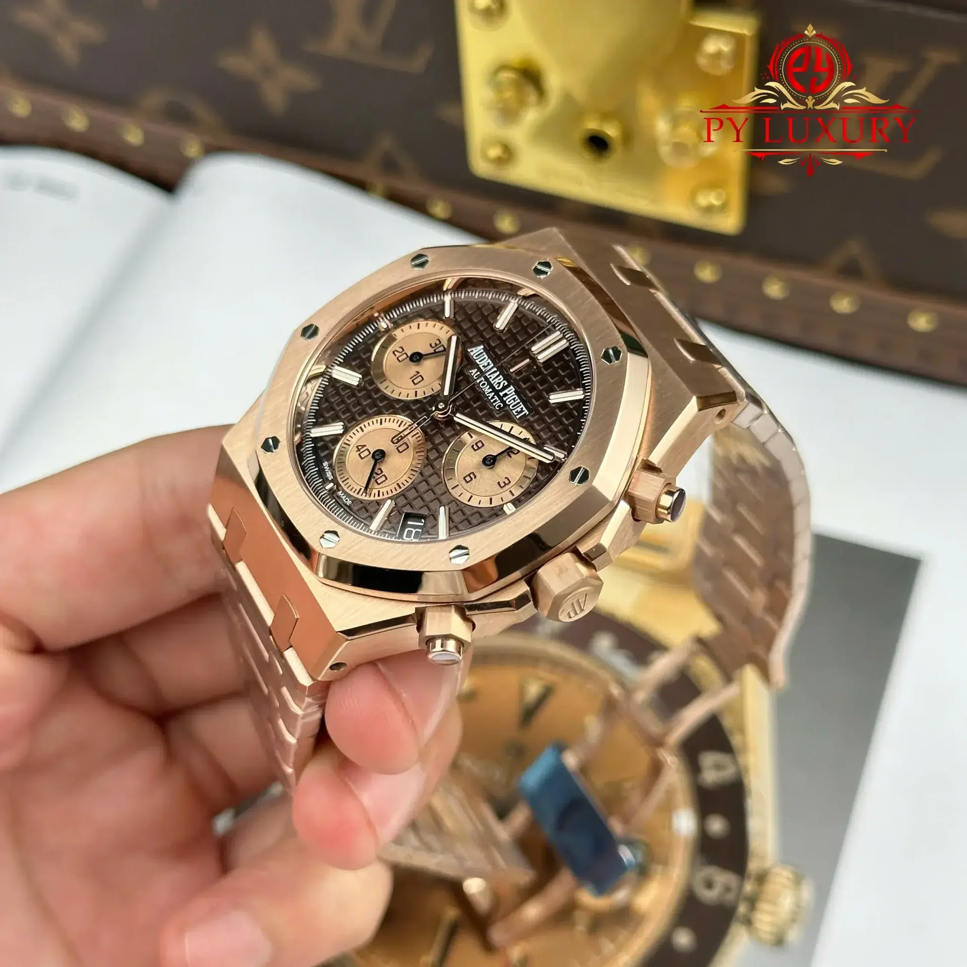 Audemars Piguet Royal Oak Chronograph 26239OR Rose Gold Brown Dial 1:1 Best Replica APSF 41mm - 图片 3