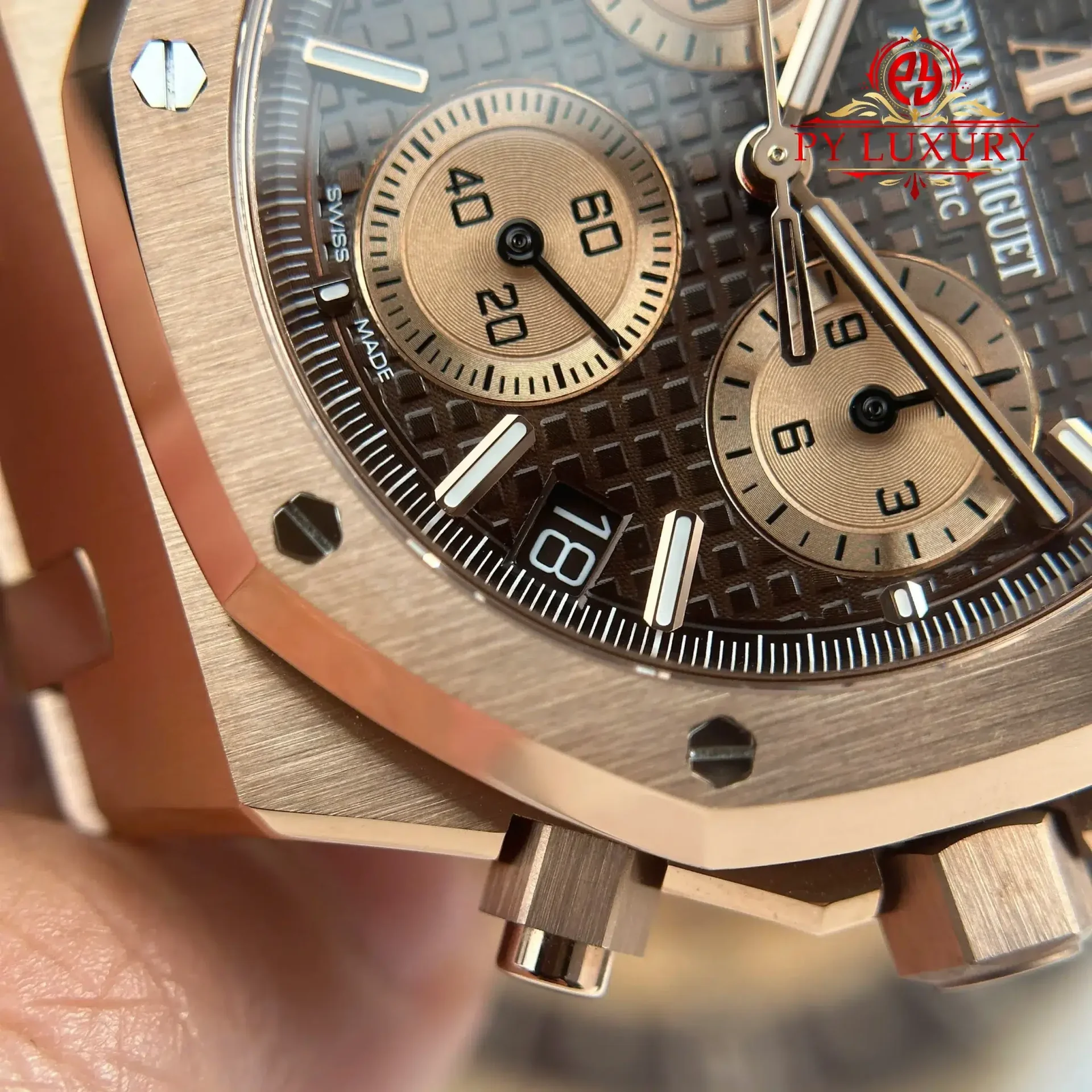 Audemars Piguet Royal Oak Chronograph 26239OR Rose Gold Brown Dial 1:1 Best Replica APSF 41mm - 图片 6