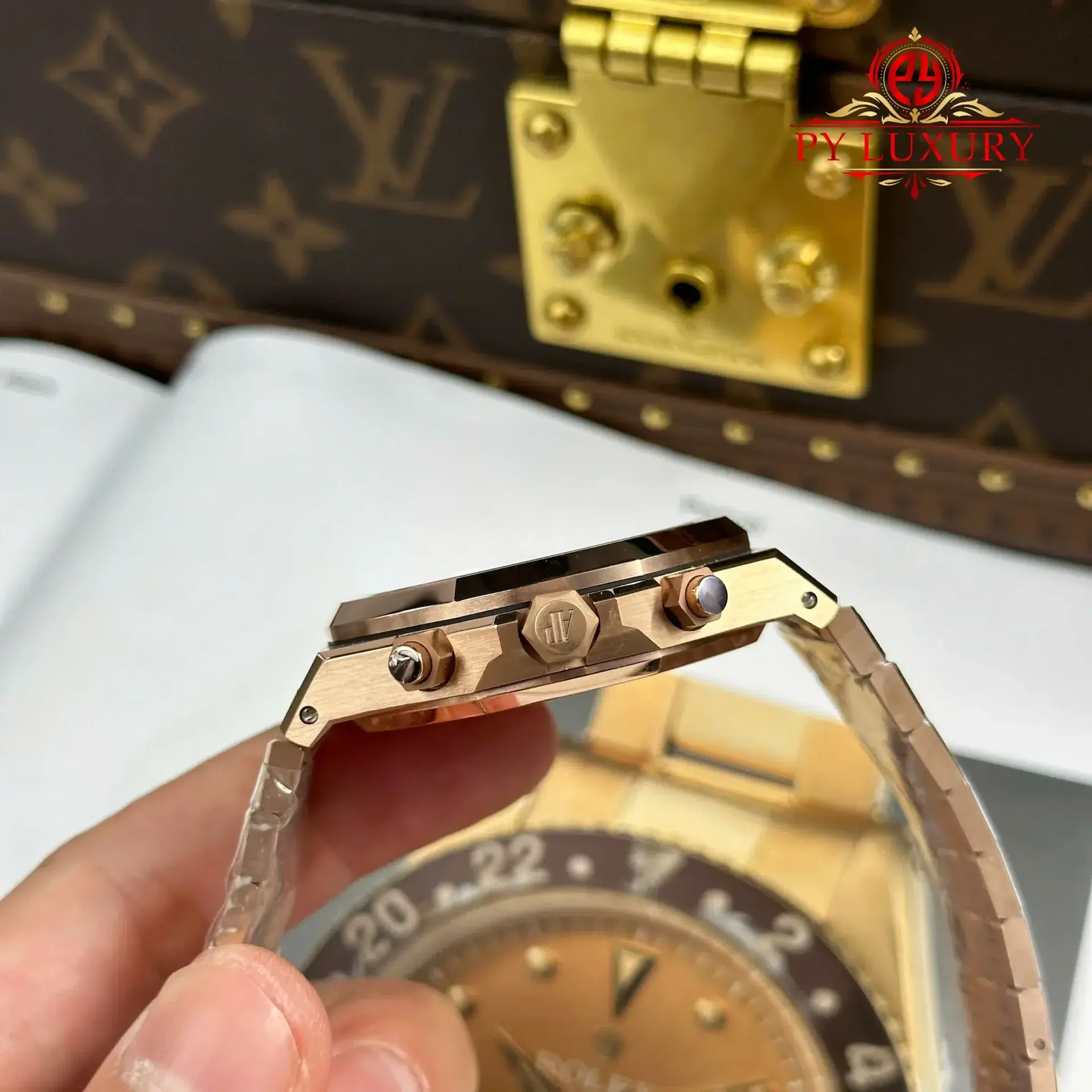 Audemars Piguet Royal Oak Chronograph 26239OR Rose Gold Brown Dial 1:1 Best Replica APSF 41mm - 图片 9