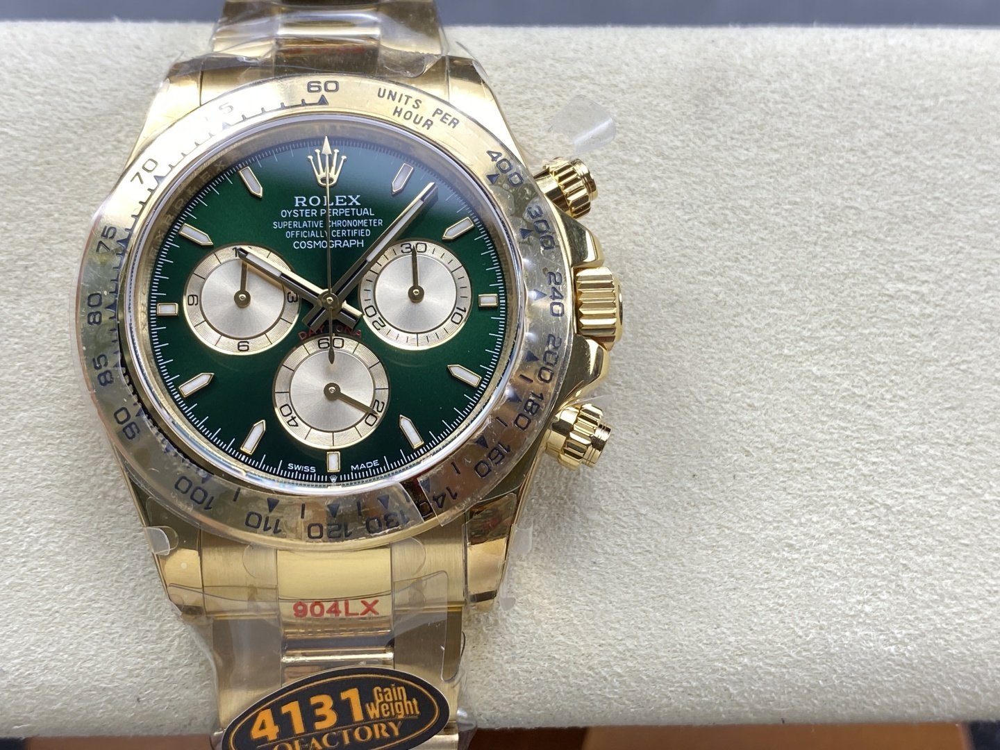 Rolex Daytona 126508 Yellow Gold Green & Golden Dial 1:1 Best Replica QF 40mm - 图片 4