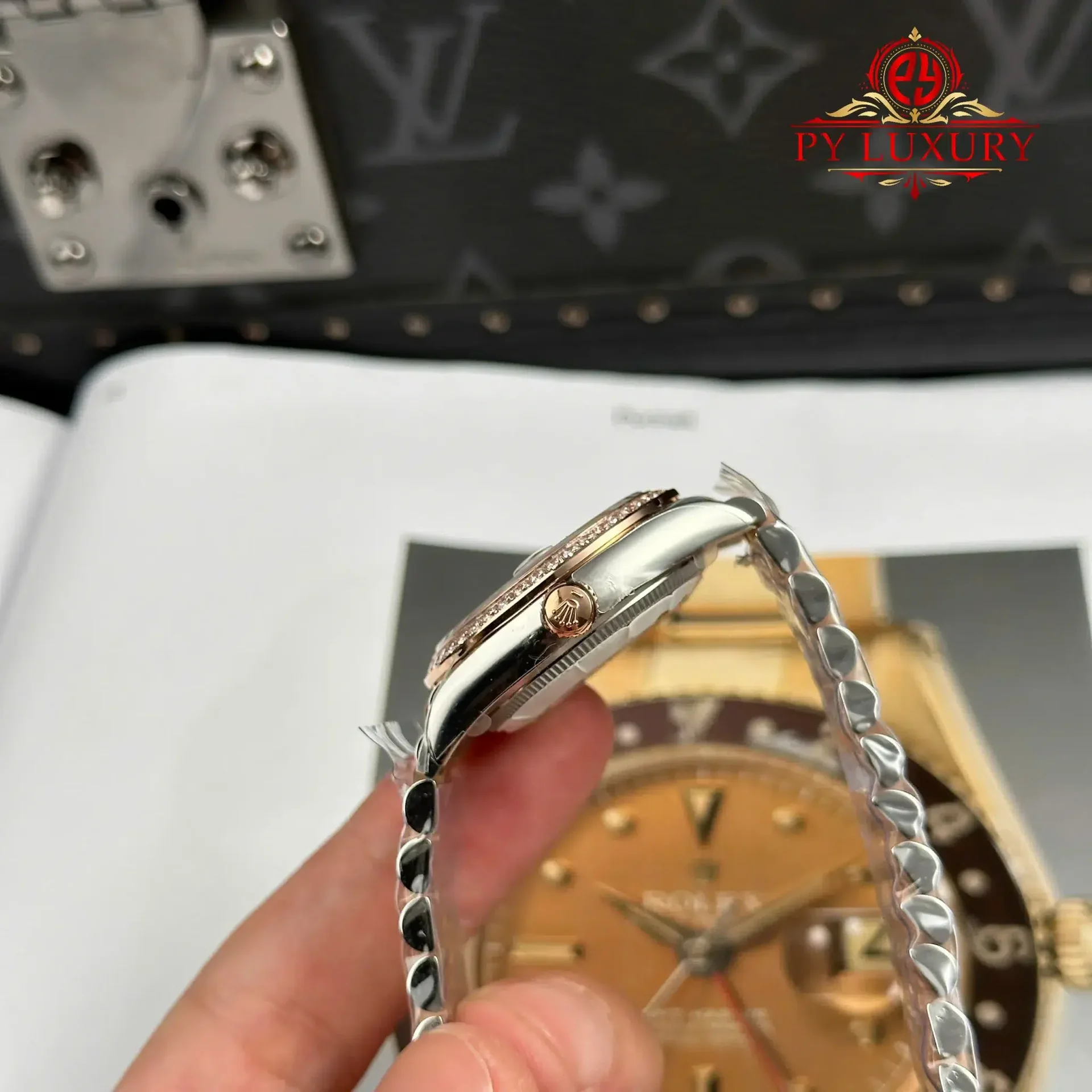 Rolex Datejust 278381RBR Two Tone Rose Gold Rose Colour Dial Stone-set Bezel Jubilee Bracelet 1:1 Best Clone THB 31mm - 图片 6
