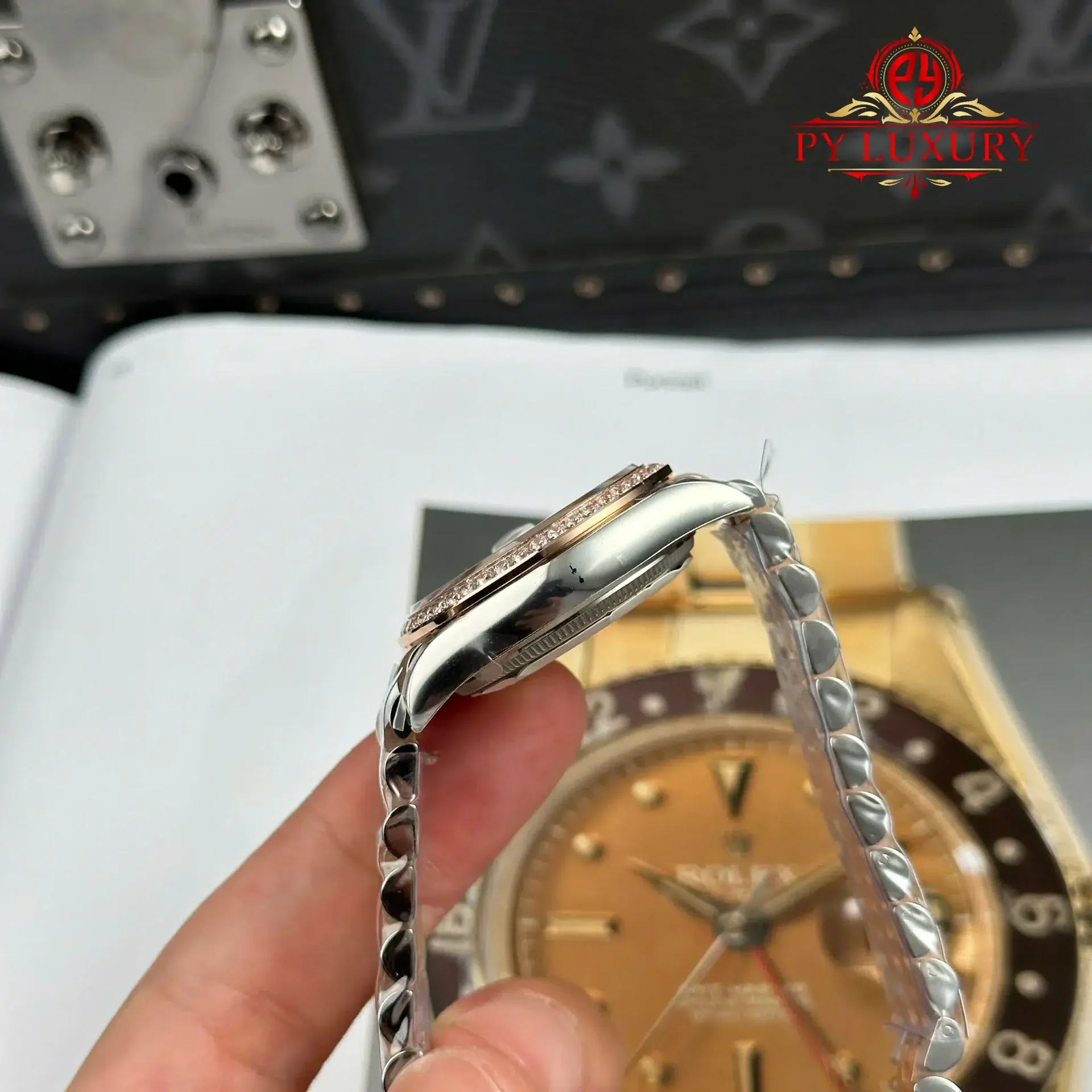 Rolex Datejust 278381RBR Two Tone Rose Gold Rose Colour Dial Stone-set Bezel Jubilee Bracelet 1:1 Best Clone THB 31mm - 图片 7