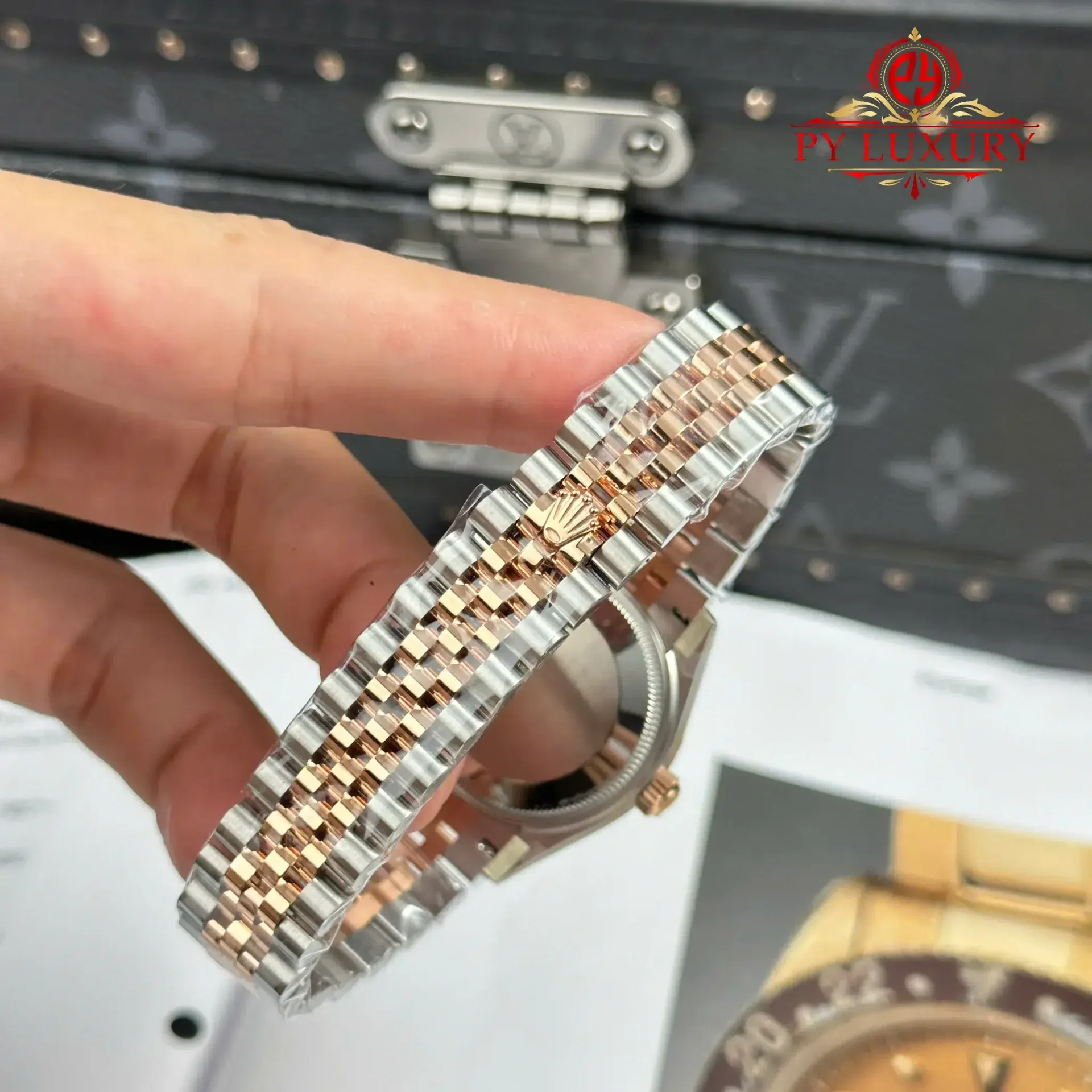 Rolex Datejust 278381RBR Two Tone Rose Gold Rose Colour Dial Stone-set Bezel Jubilee Bracelet 1:1 Best Clone THB 31mm - 图片 10