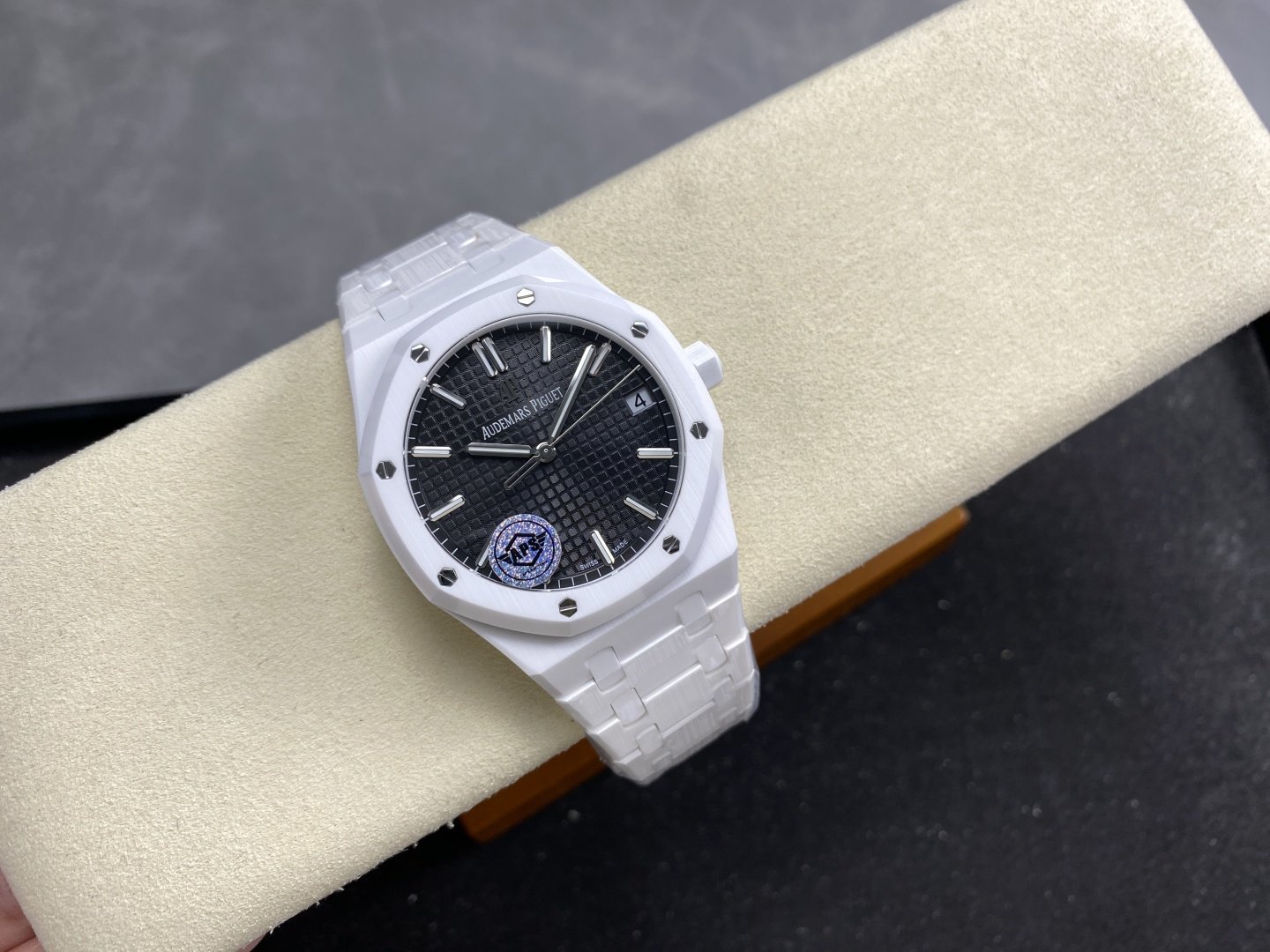 Audemars Piguet Royal Oak 15500 White Ceramic Black Dial 1:1 Super Clone APSF 41mm