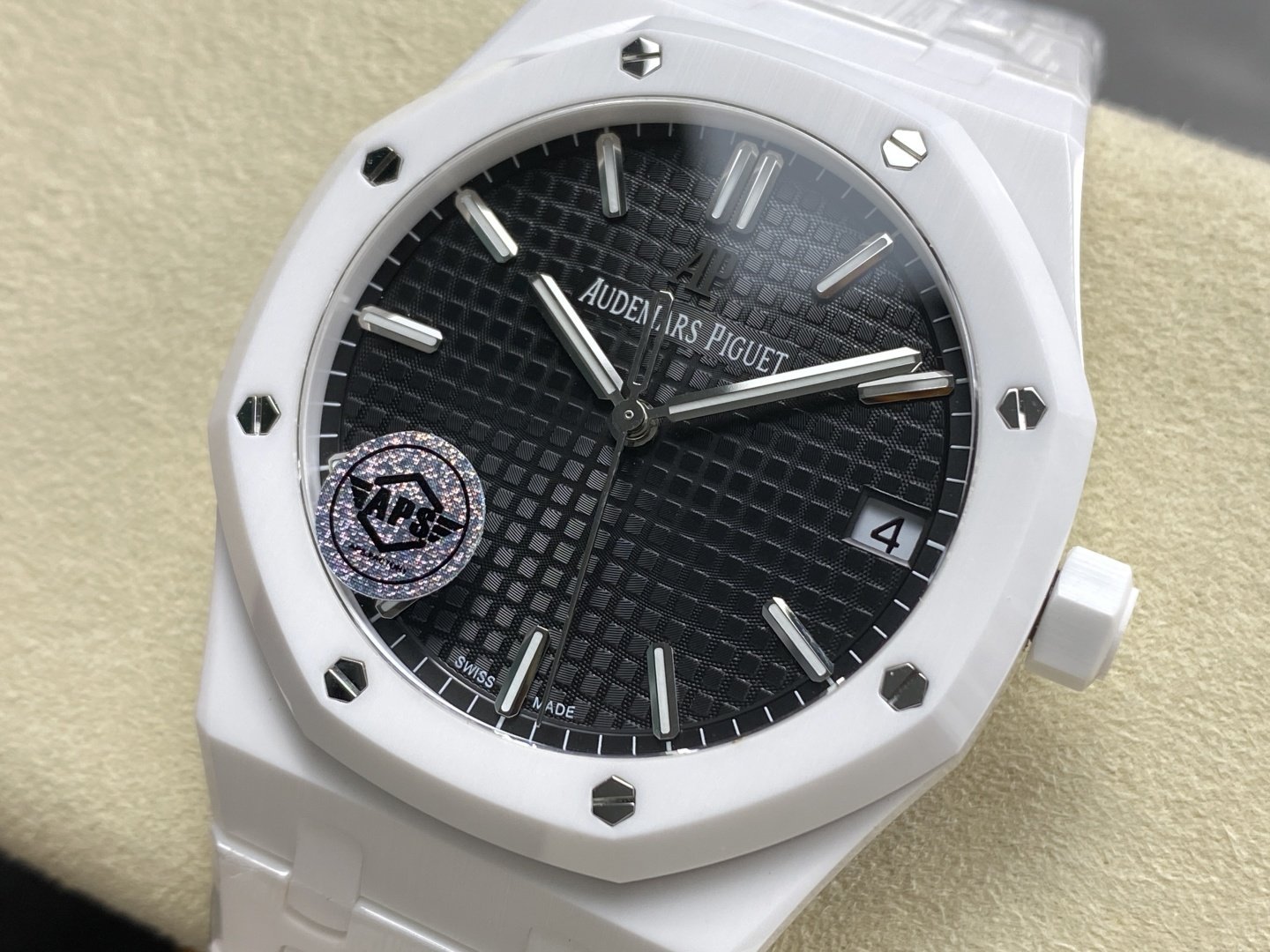 Audemars Piguet Royal Oak 15500 White Ceramic Black Dial 1:1 Super Clone APSF 41mm - 图片 4