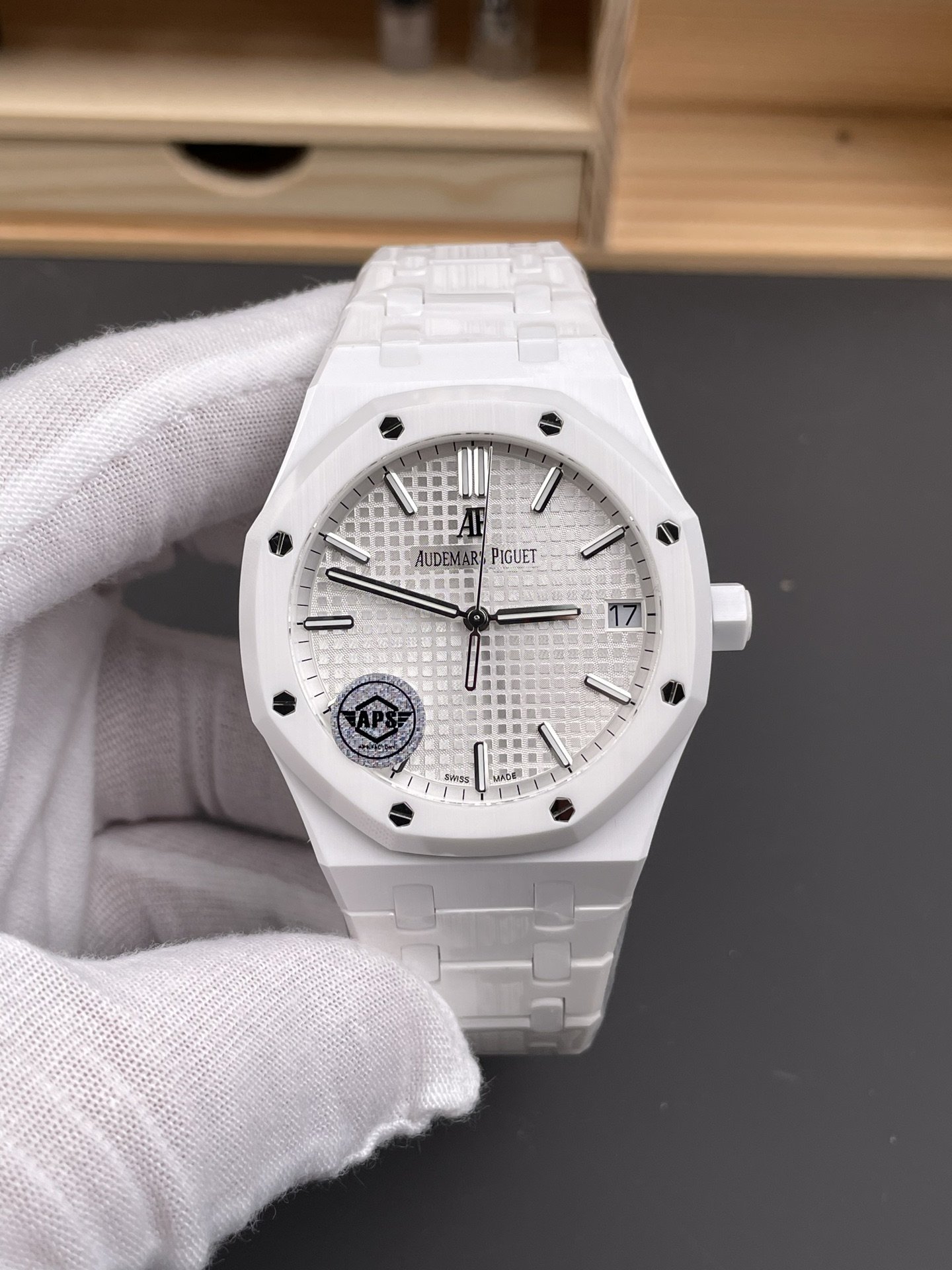 Audemars Piguet Royal Oak 15500 White Ceramic White Dial 1:1 Super Clone APSF 41mm