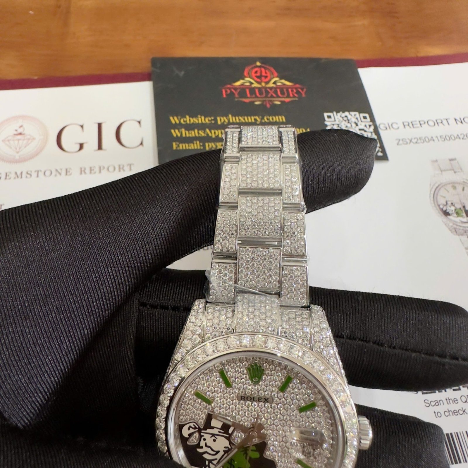 Rolex Datejust 126300 Bust Down Iced Out Moisssanite Diamonds Monopoly Dial Best Replica 41mm - 图片 9