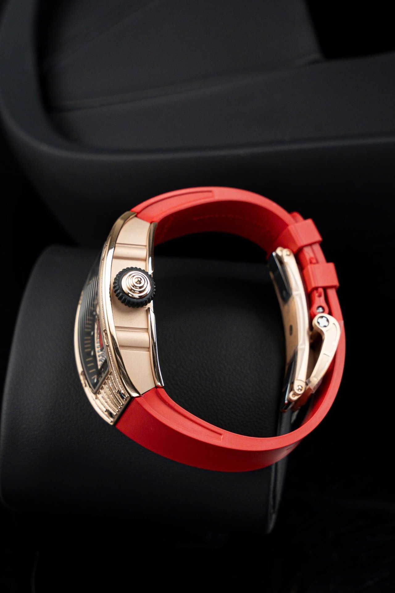 Richard Mille RM07-01 Lady Rose Gold Diamonds Jasper Dial Rubber Strap 1:1 Super Clone ZF 45.32 x 32.3mm - 图片 8