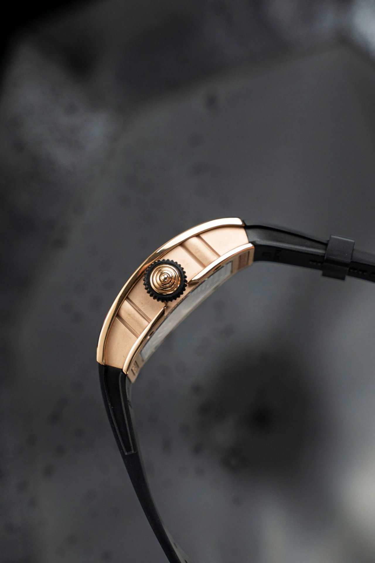 Richard Mille RM07-01 Rose Gold Diamonds Onyz Dial Rubber Strap 1:1 Super Clone ZF 45.32 x 32.3mm - 图片 6
