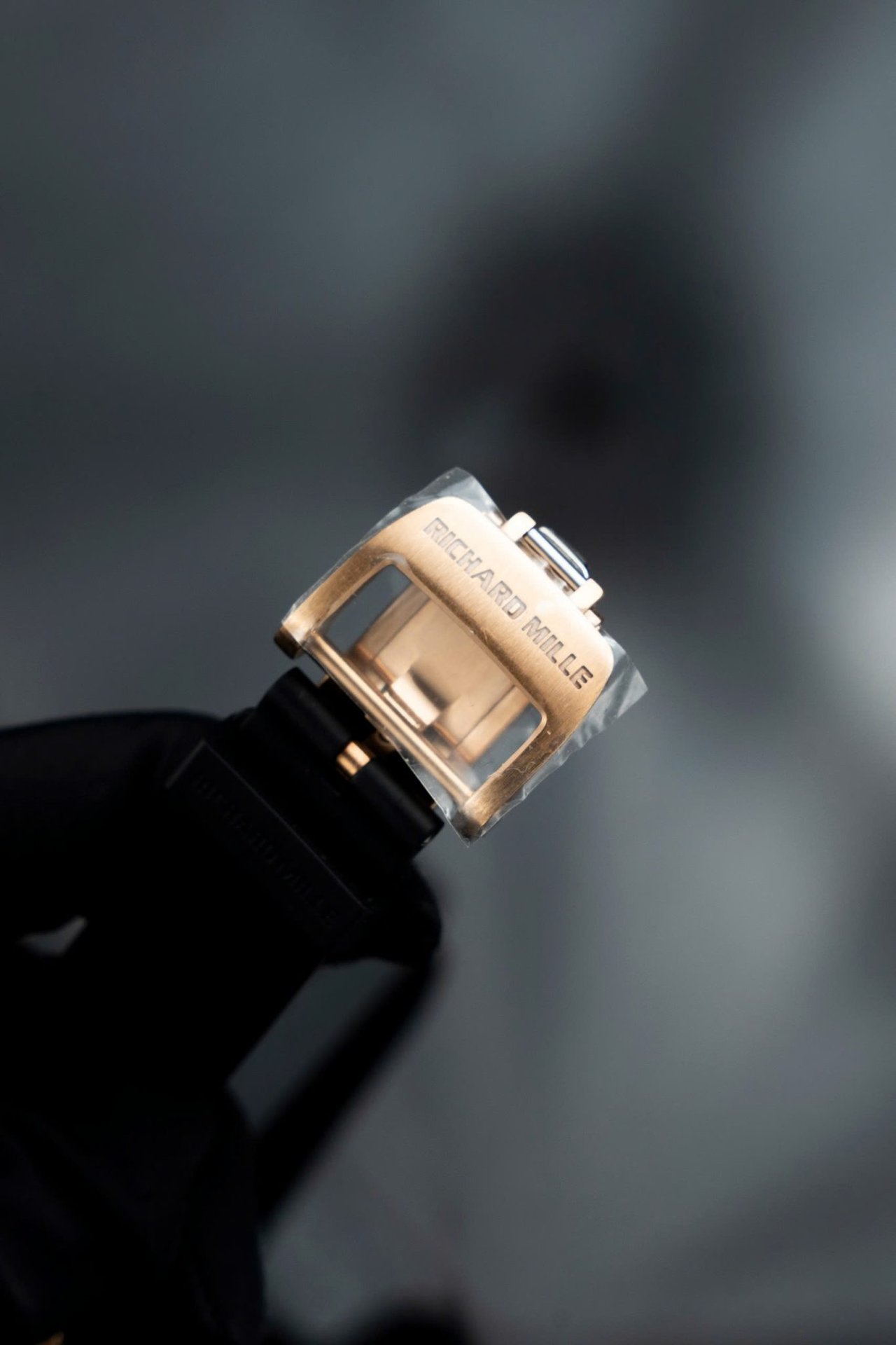Richard Mille RM07-01 Rose Gold Diamonds Onyz Dial Rubber Strap 1:1 Super Clone ZF 45.32 x 32.3mm - 图片 9