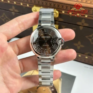 Cartier Ballon Bleu de Cartier Steel Brown Dial Best Replica AF 40mm