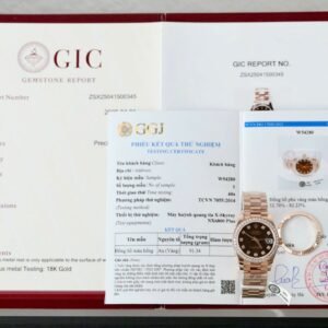 Rolex Datejust 278285RBR Chocolate Diamond Dial 18K Rose Gold Wrapped Moissanite Bezel Best Replica 31mm