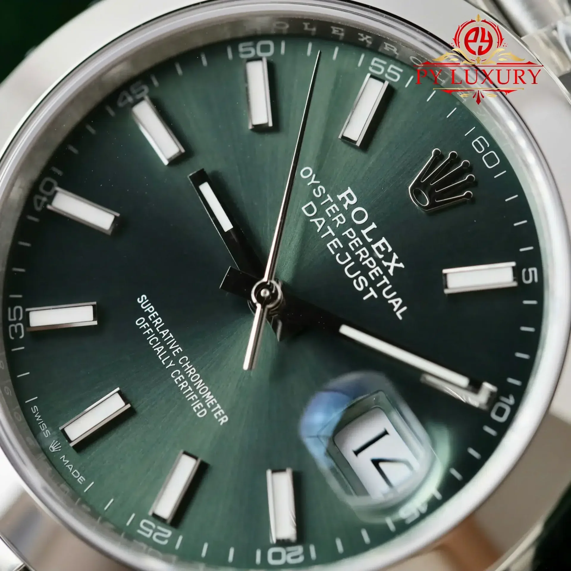 Rolex Datejust 126300 Mint Green Dial Smooth Bezel Jubilee Bracelet Best Replica VSF 41mm - 图片 5