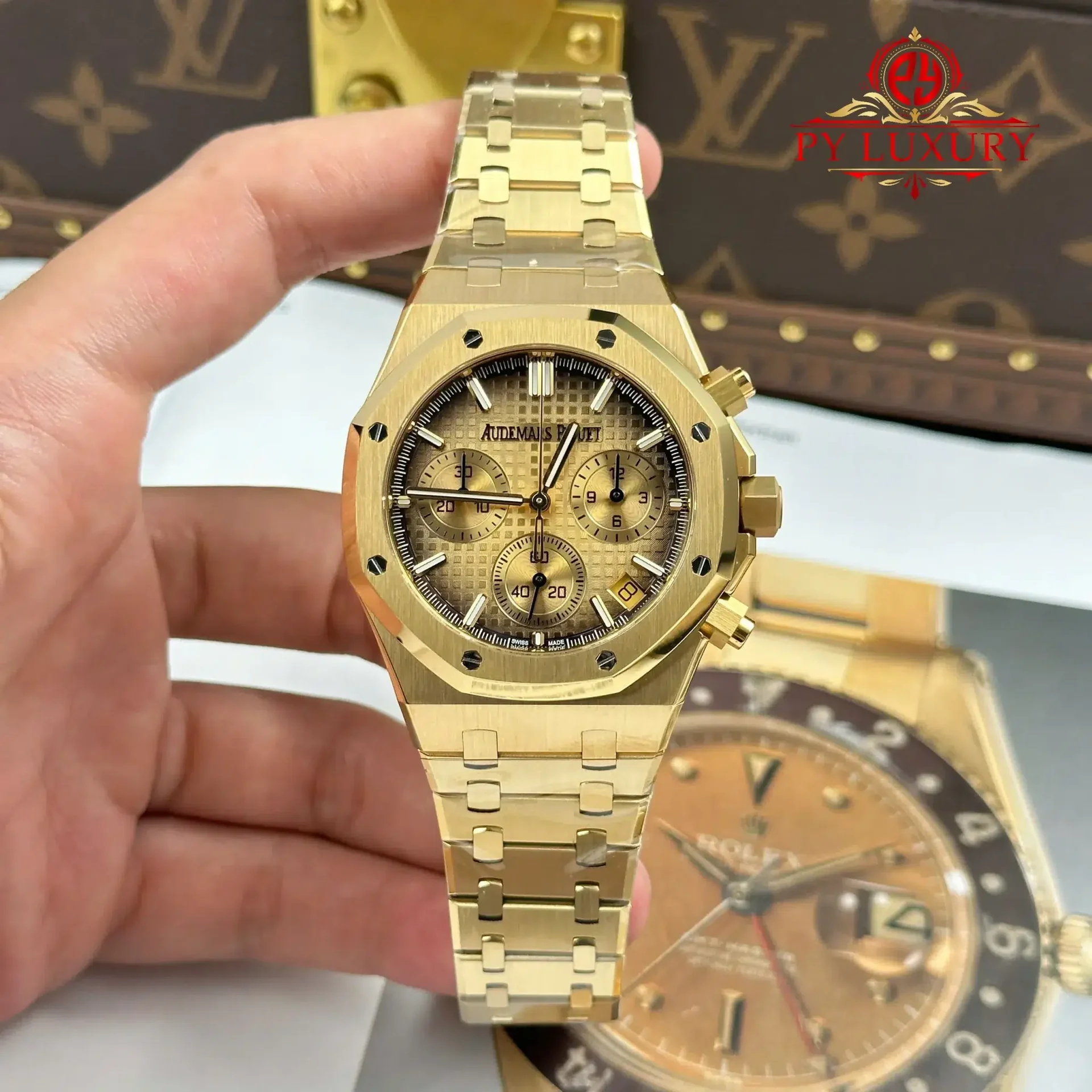 Audemars Piguet Royal Oak Chronograph 26240BA Yellow Gold Smoked Champagne Dial 1:1 Super Clone 41mm