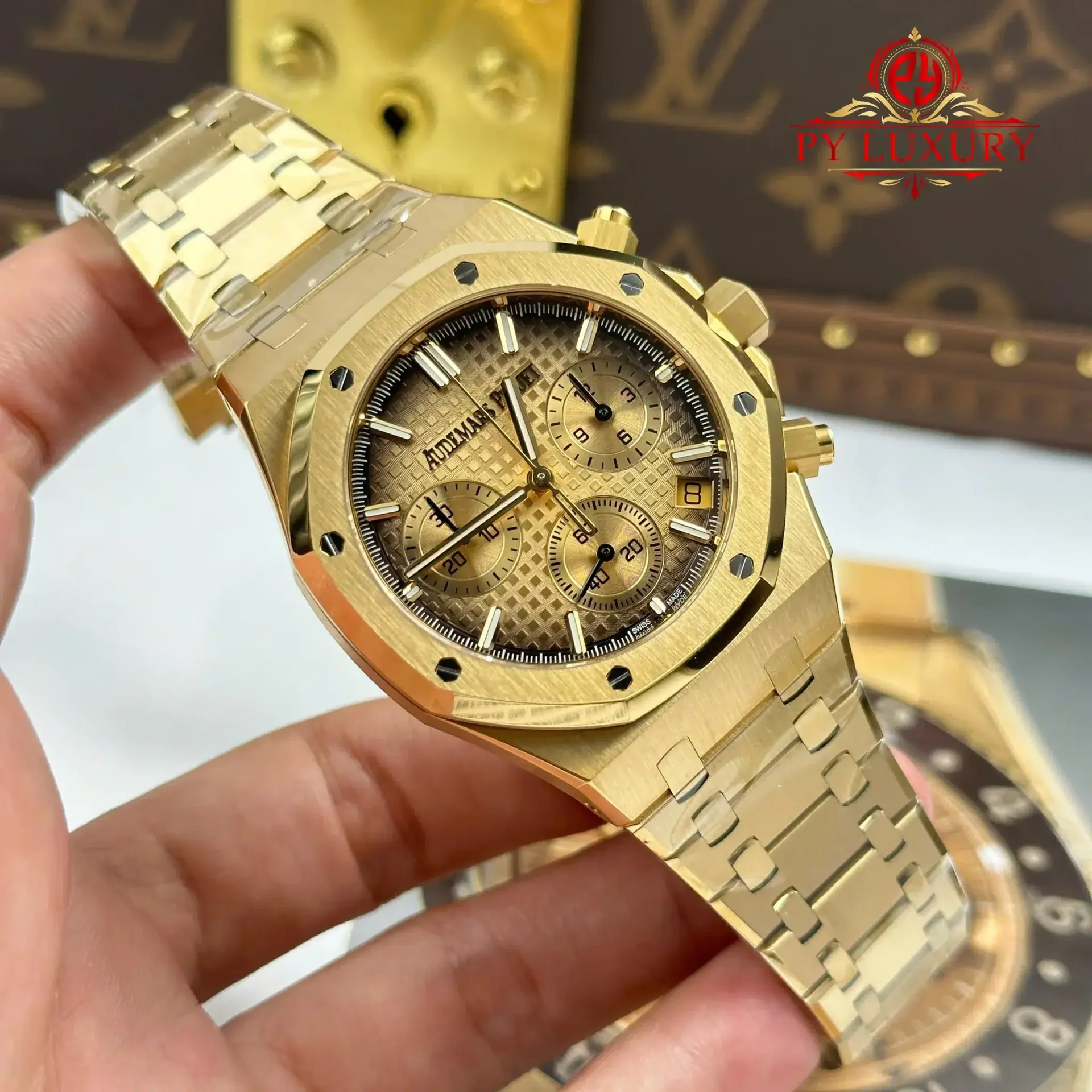 Audemars Piguet Royal Oak Chronograph 26240BA Yellow Gold Smoked Champagne Dial 1:1 Super Clone 41mm - 图片 2