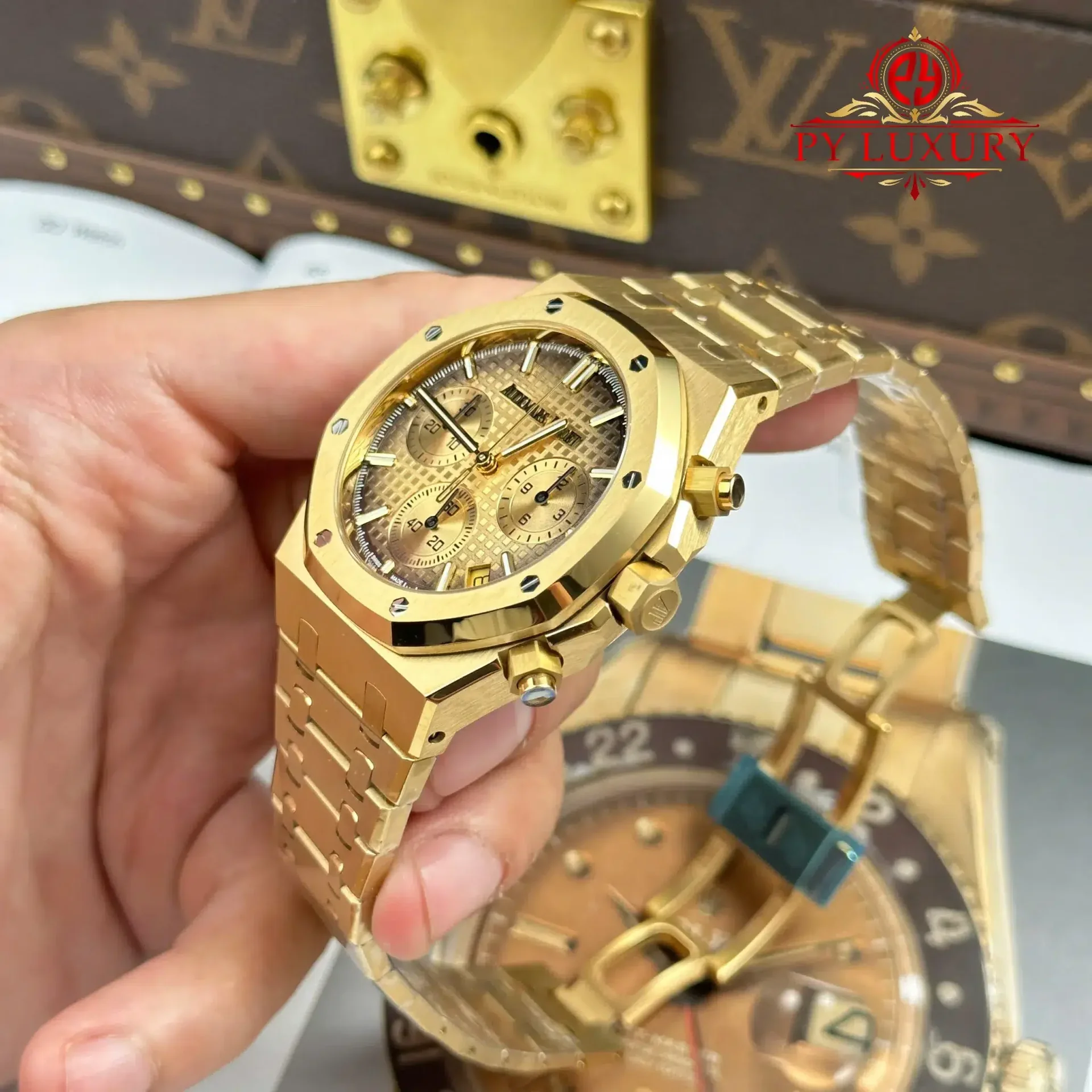 Audemars Piguet Royal Oak Chronograph 26240BA Yellow Gold Smoked Champagne Dial 1:1 Super Clone 41mm - 图片 3