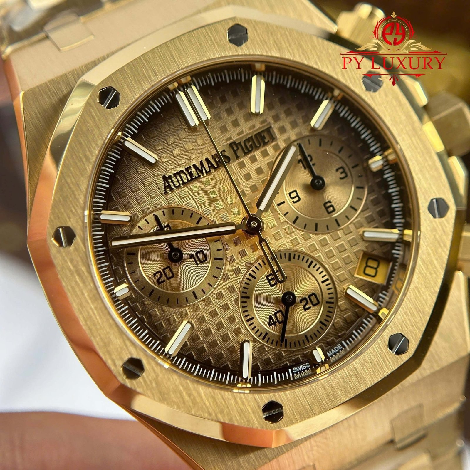 Audemars Piguet Royal Oak Chronograph 26240BA Yellow Gold Smoked Champagne Dial 1:1 Super Clone 41mm - 图片 4