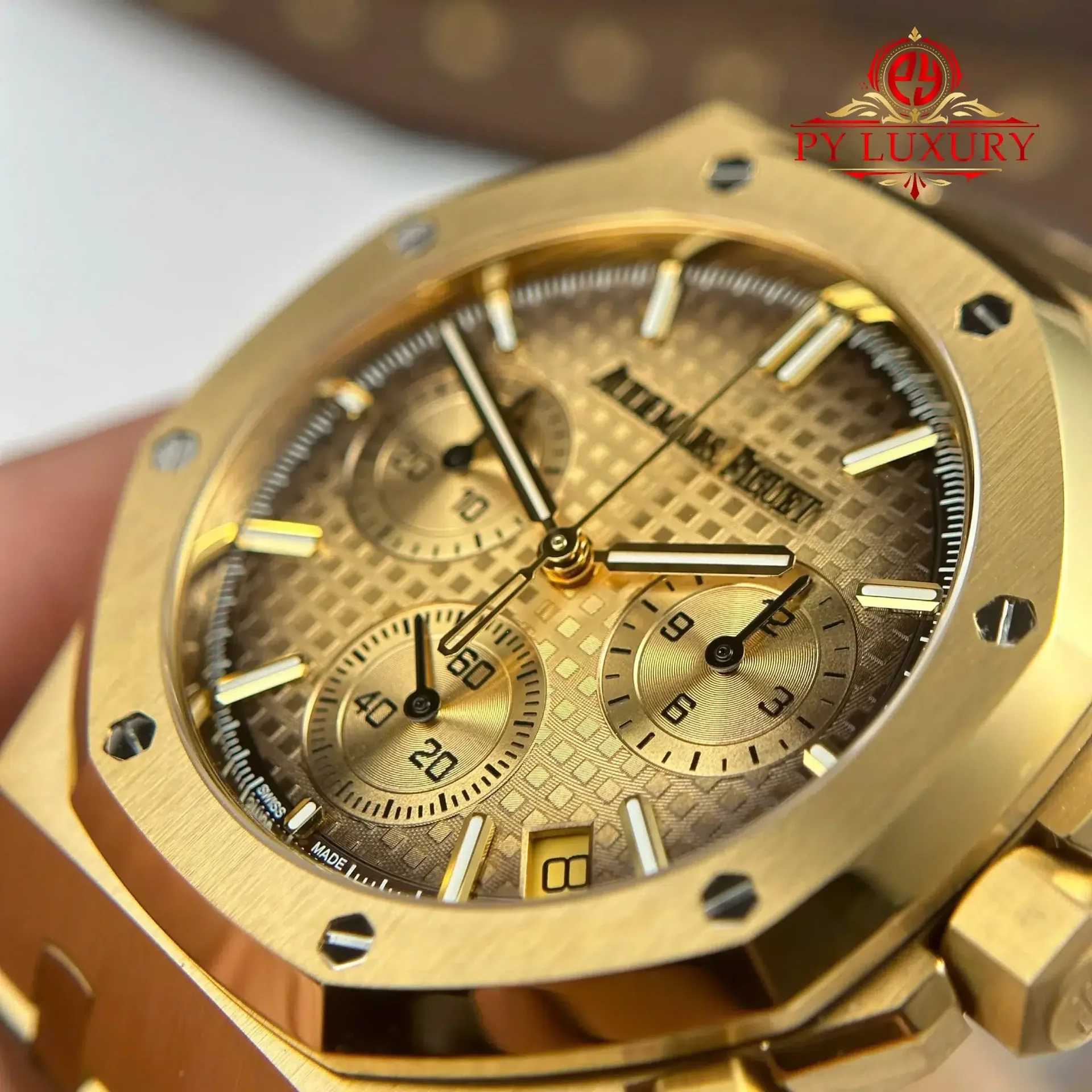 Audemars Piguet Royal Oak Chronograph 26240BA Yellow Gold Smoked Champagne Dial 1:1 Super Clone 41mm - 图片 5
