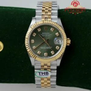 Rolex Datejust 278273 Two Tone Yellow Gold Olive Green Diamond-set Dial Jubilee Bracelet Best Replica THB 31mm