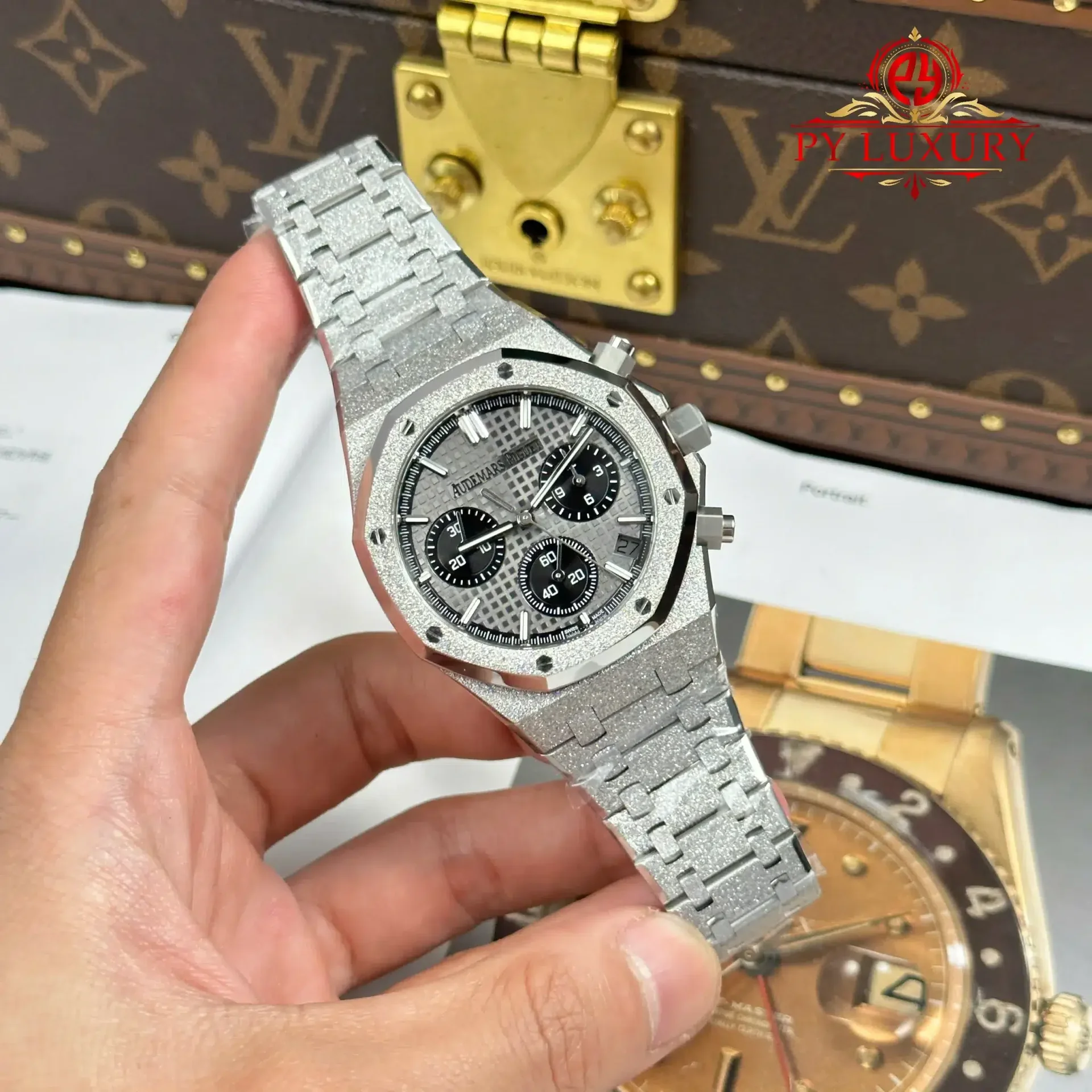 Audemars Piguet Royal Oak Chronograph 26240BC Frosted White Gold Grey Dial 1:1 Best Replica 41mm - 图片 2